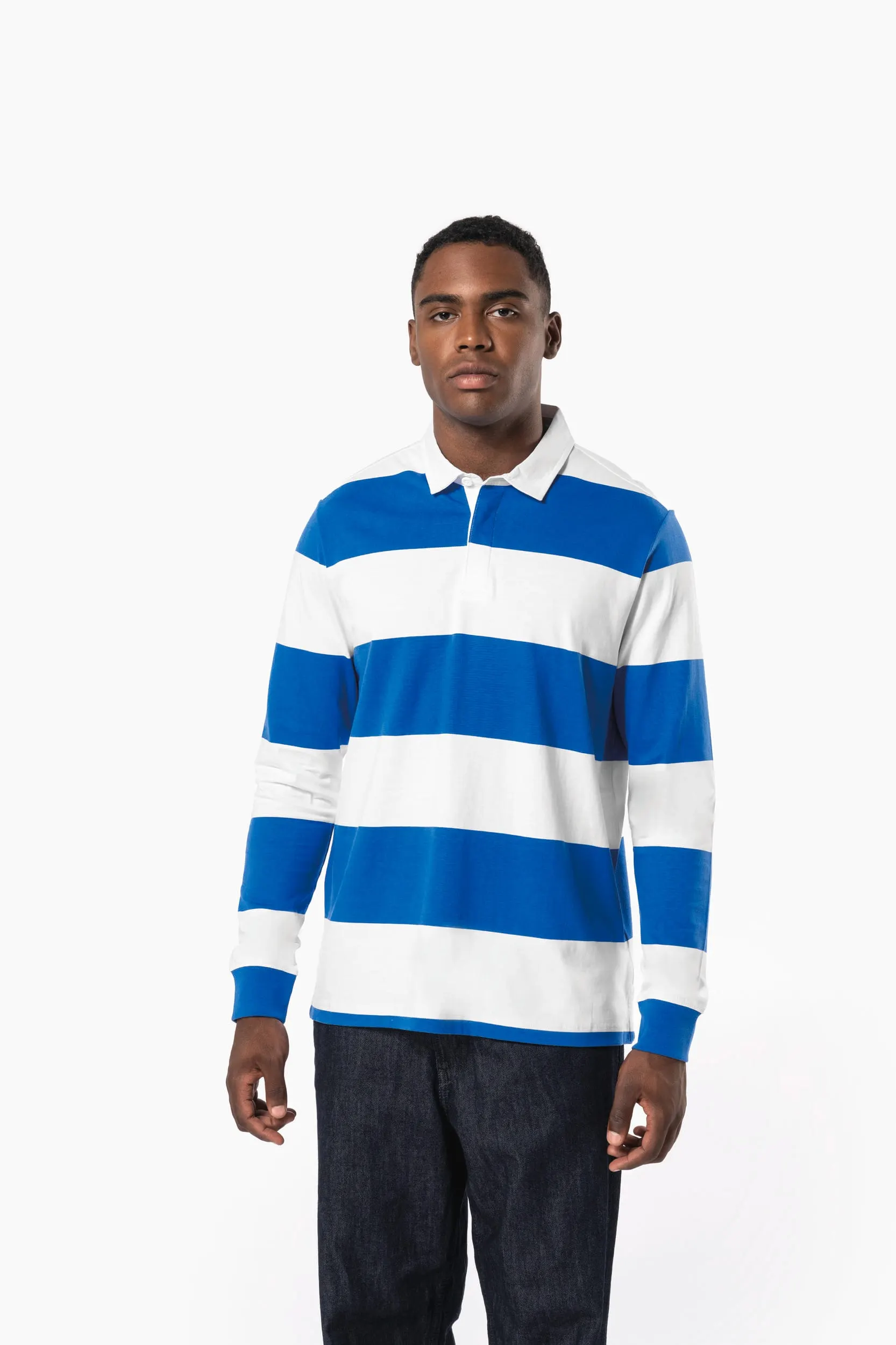 Polo a rayas manga larga unisex