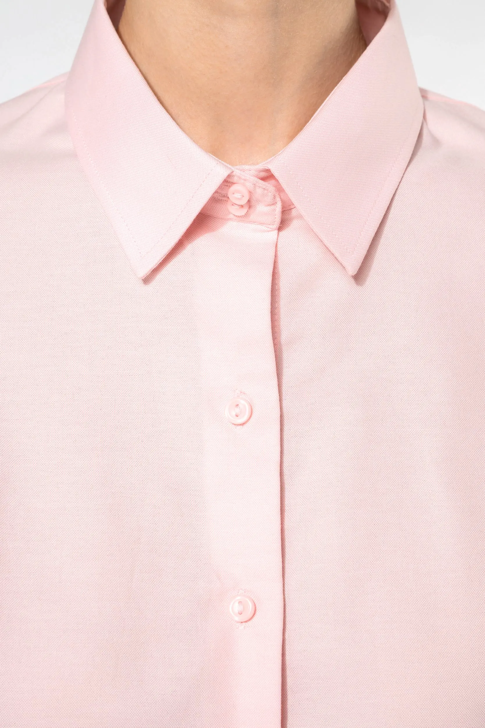 Camisa oxford manga corta mujer