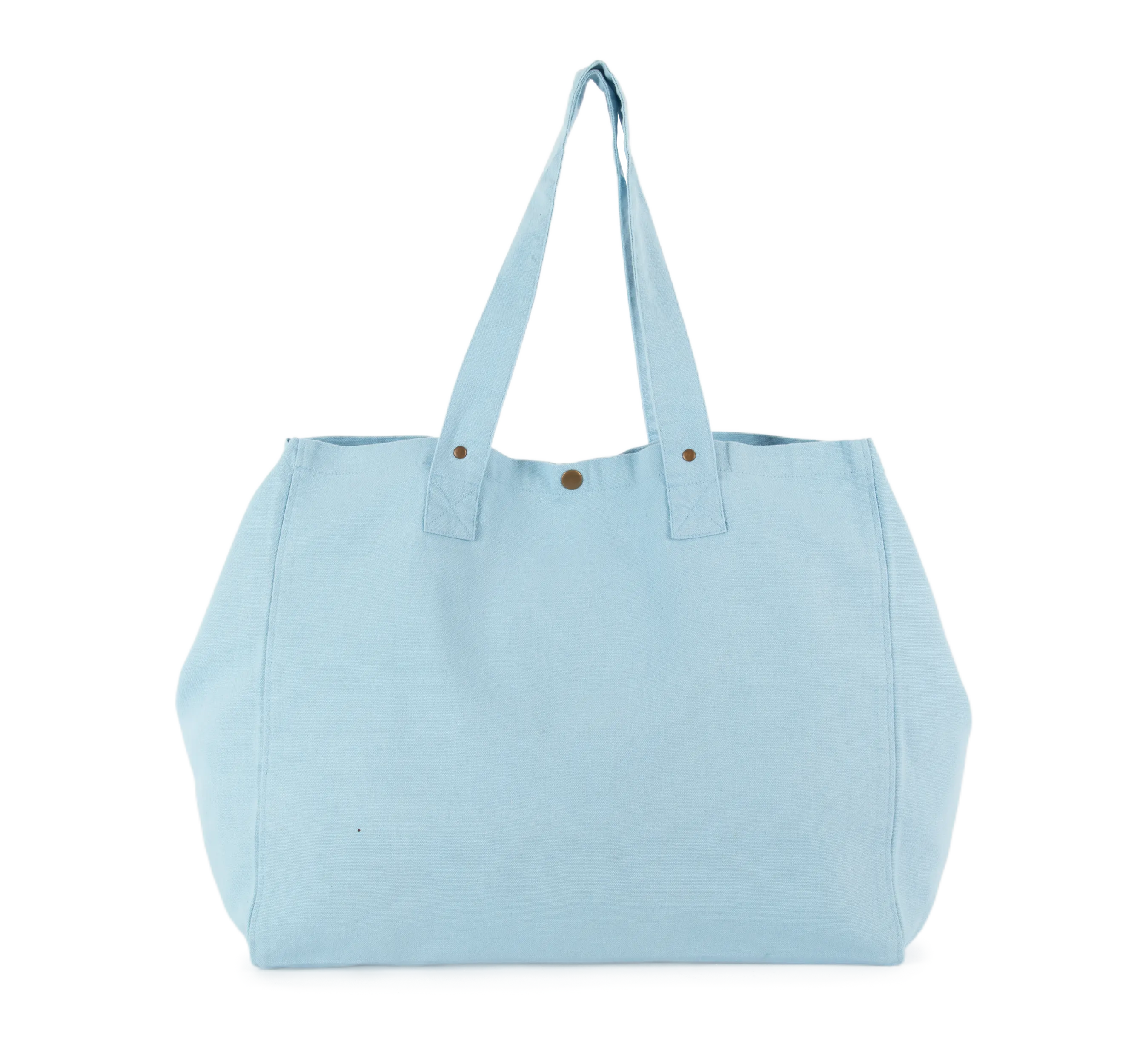 Bolsa shopper de algodón efecto lavado