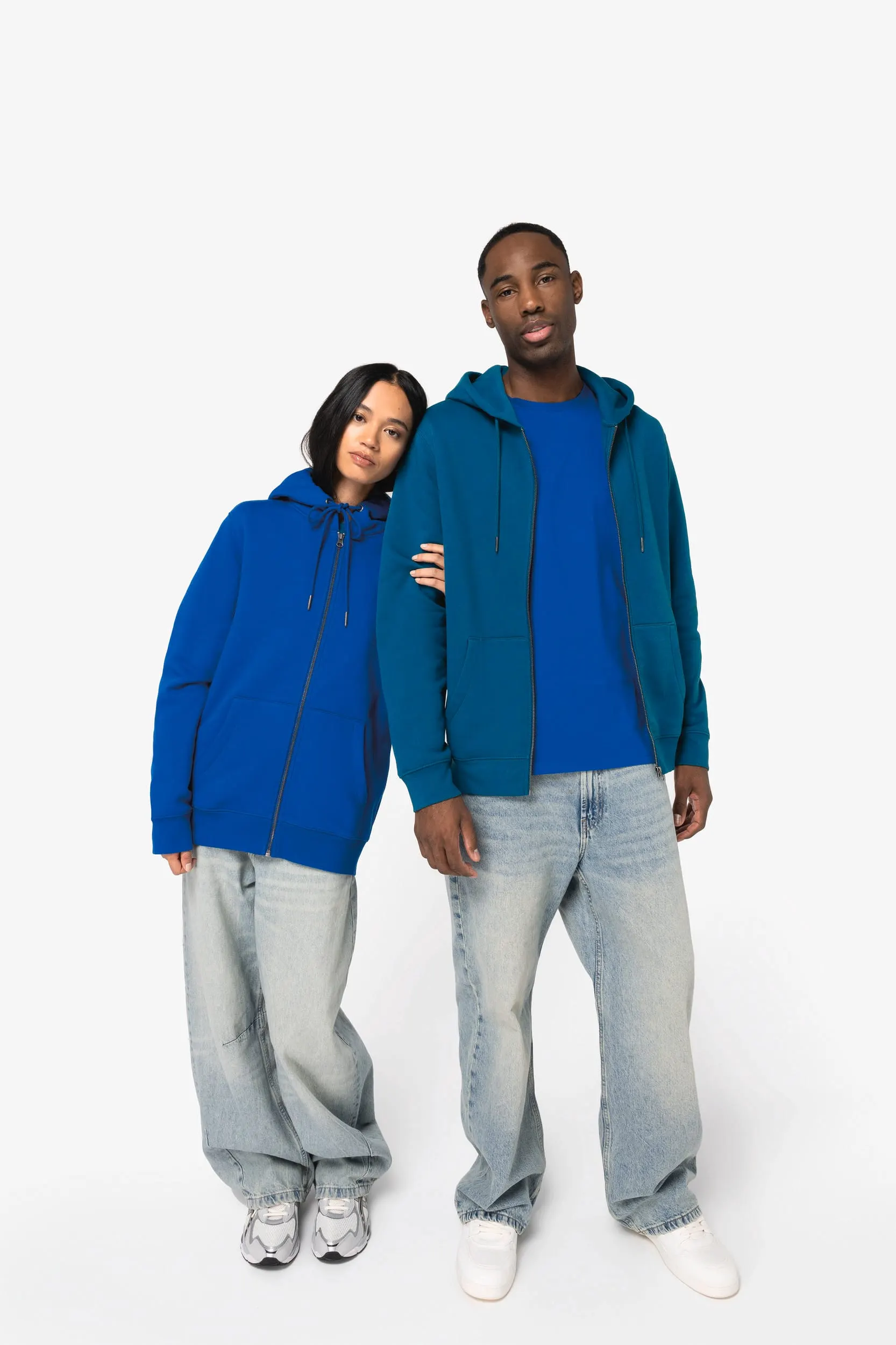 Sudadera ecorresponsable con cremallera y capucha unisex