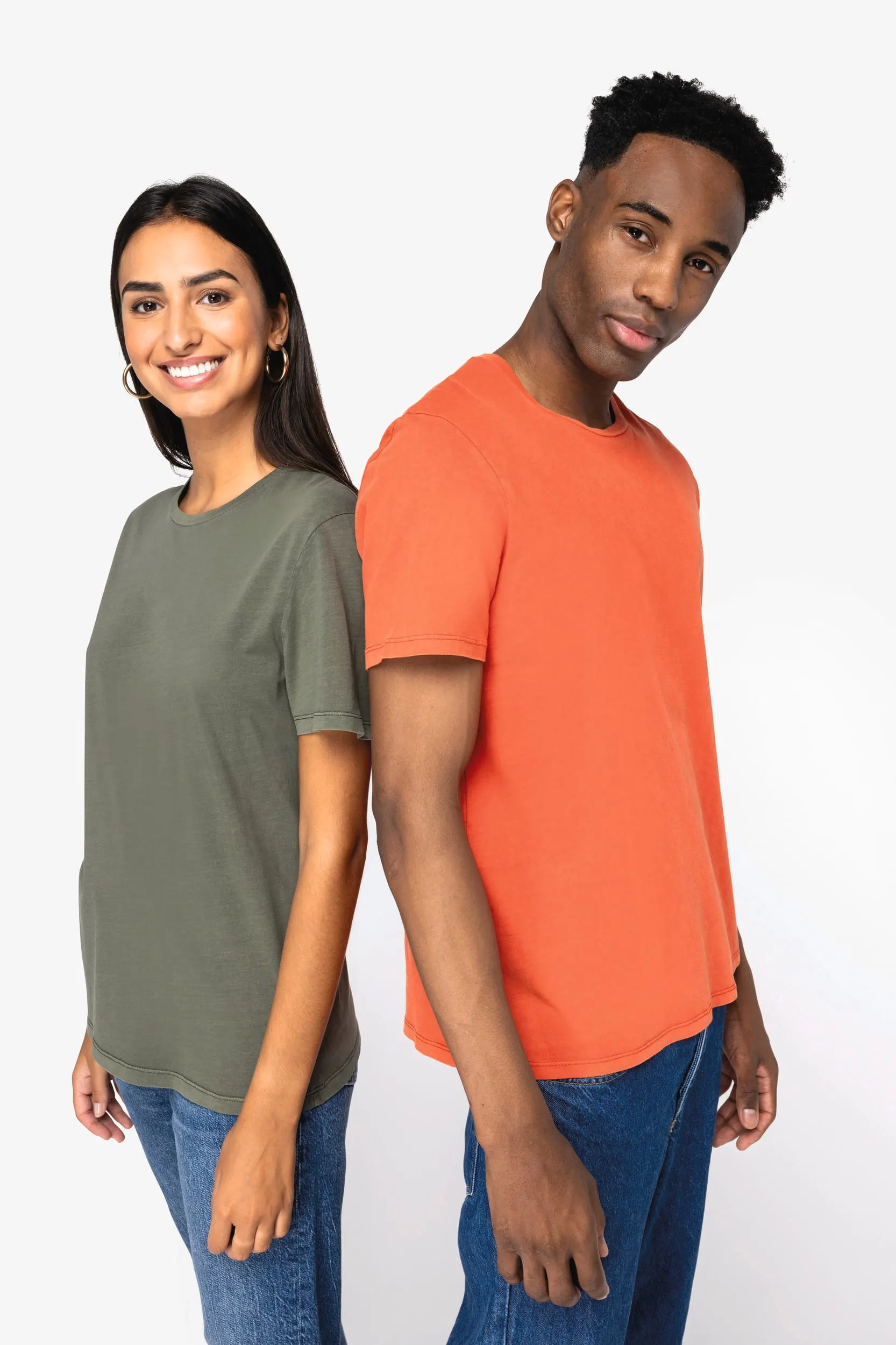 Camiseta ecorresponsable efecto lavado unisex
