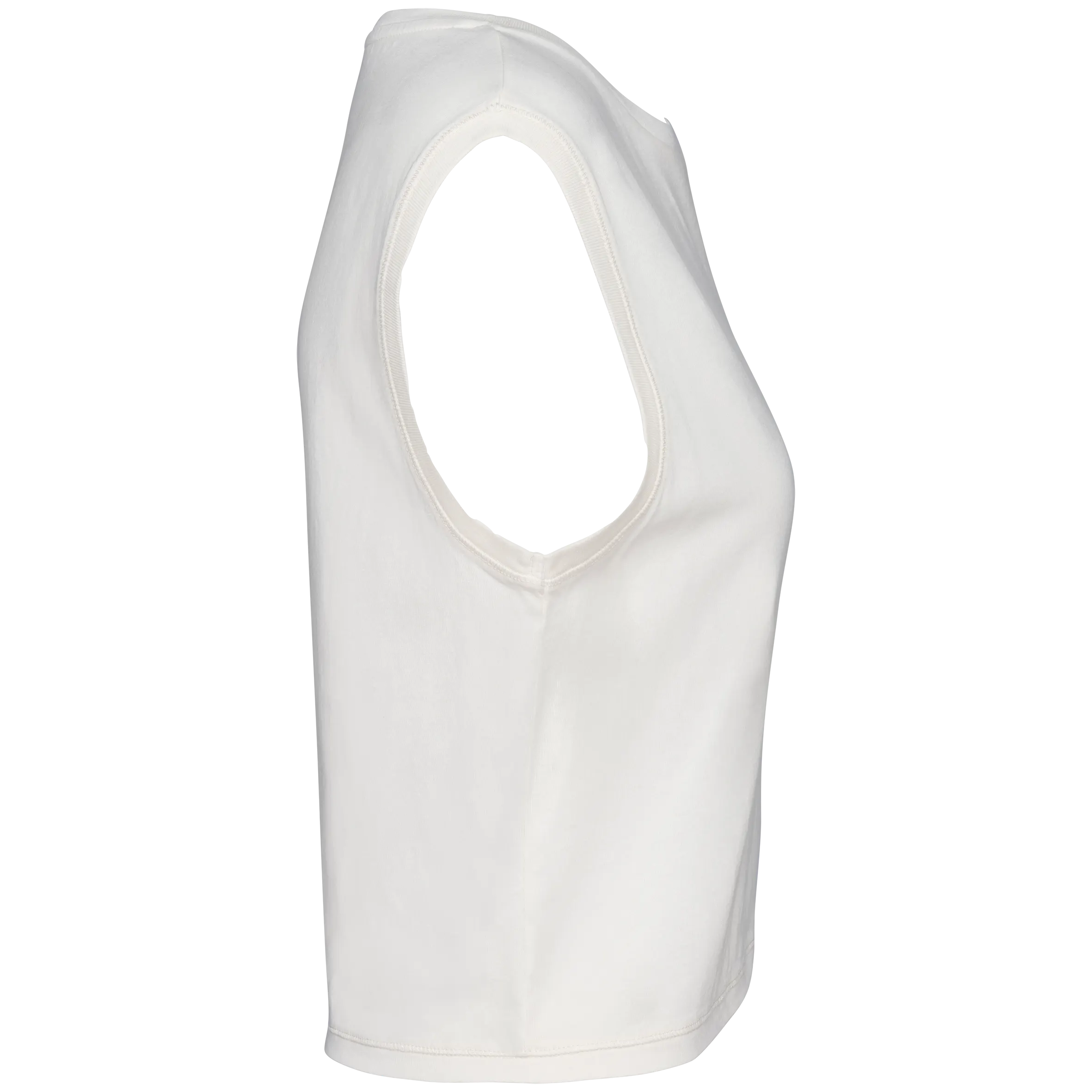 Camiseta crop ecorresponsable sin mangas mujer