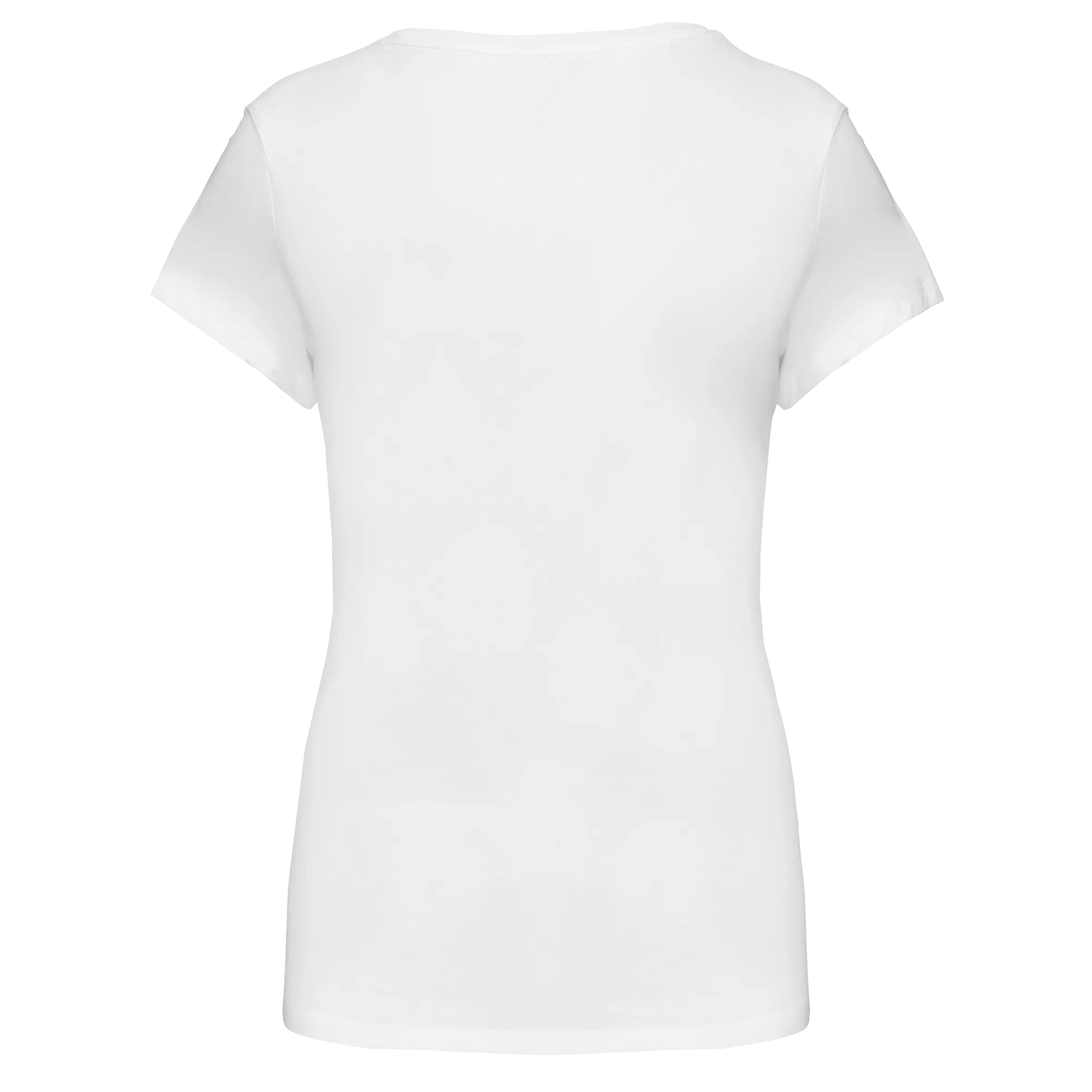 Camiseta con elastano cuello de pico mujer