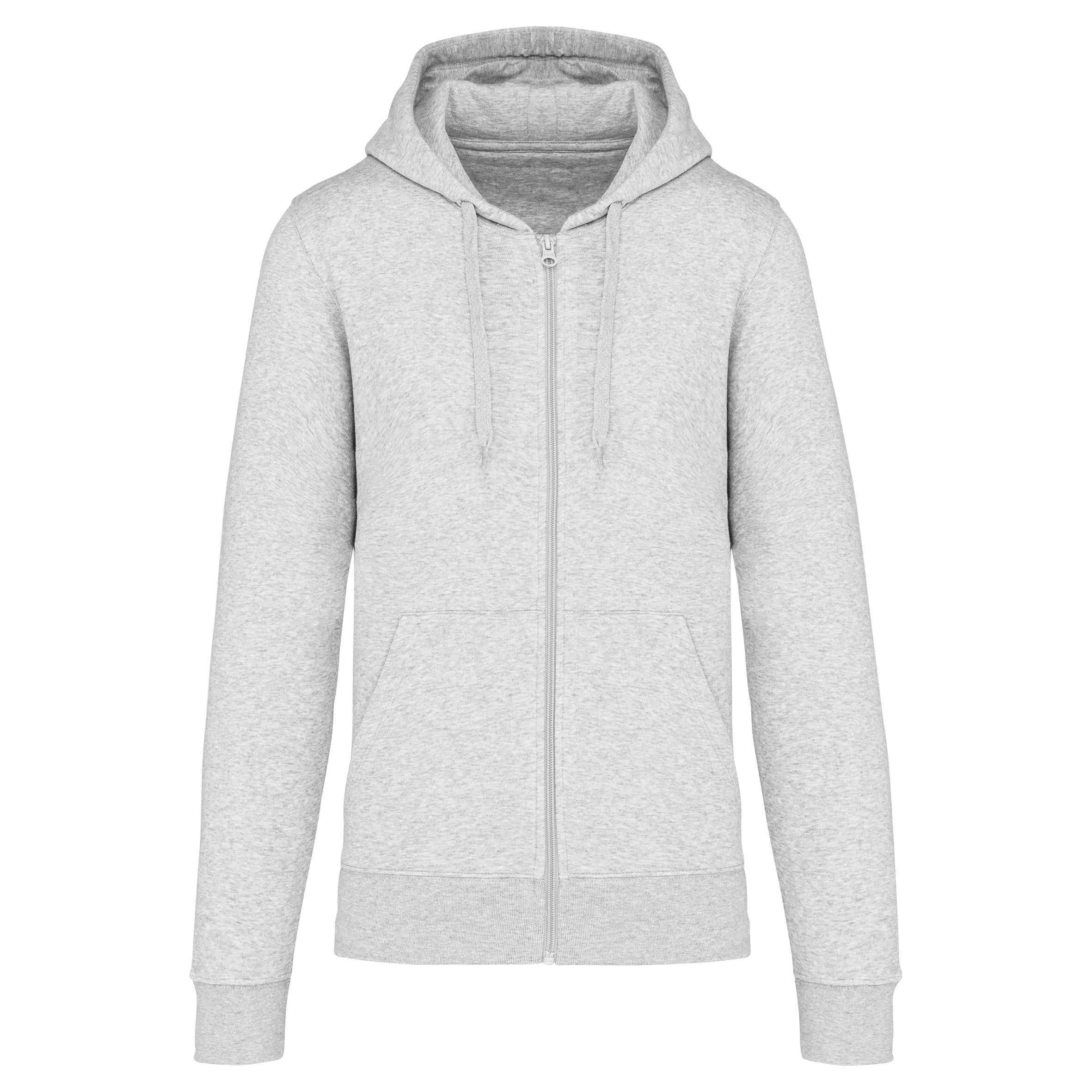 Sudadera con capucha y cremallera ecorresponsable hombre
