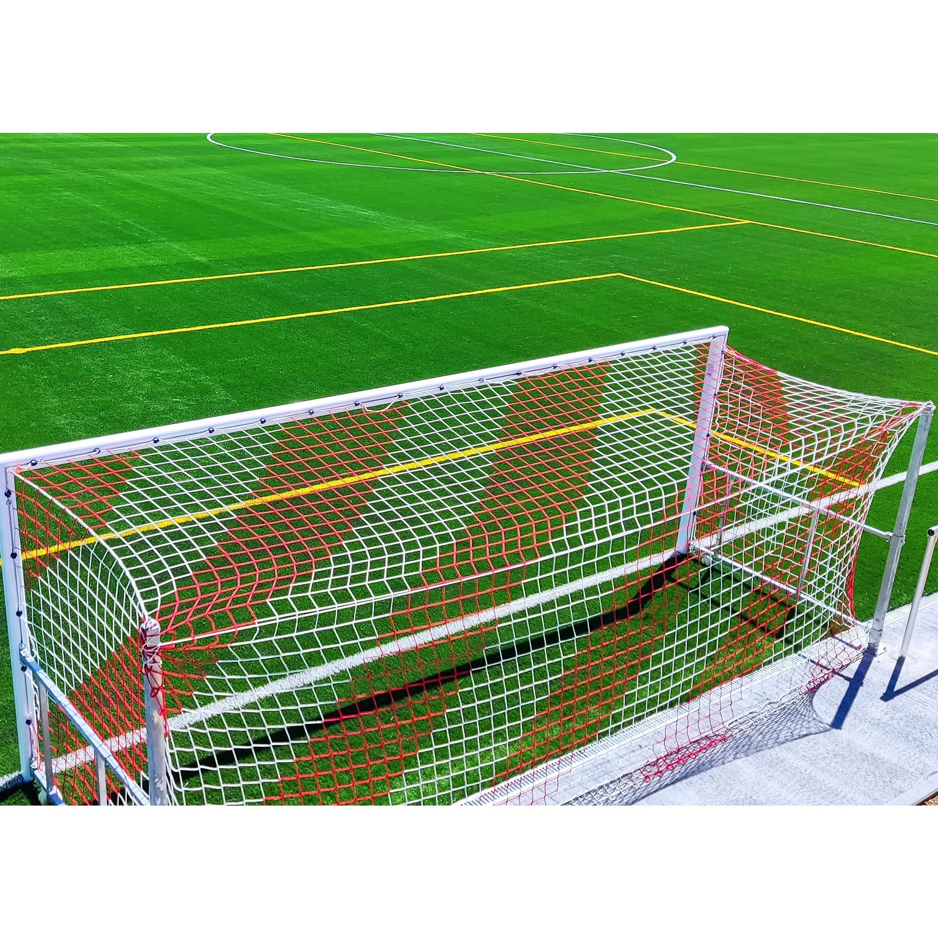 JUEGO DE 2 REDES FUTBOL 11 4 MM POLIPROPILENO MALLA 120 BICOLOR