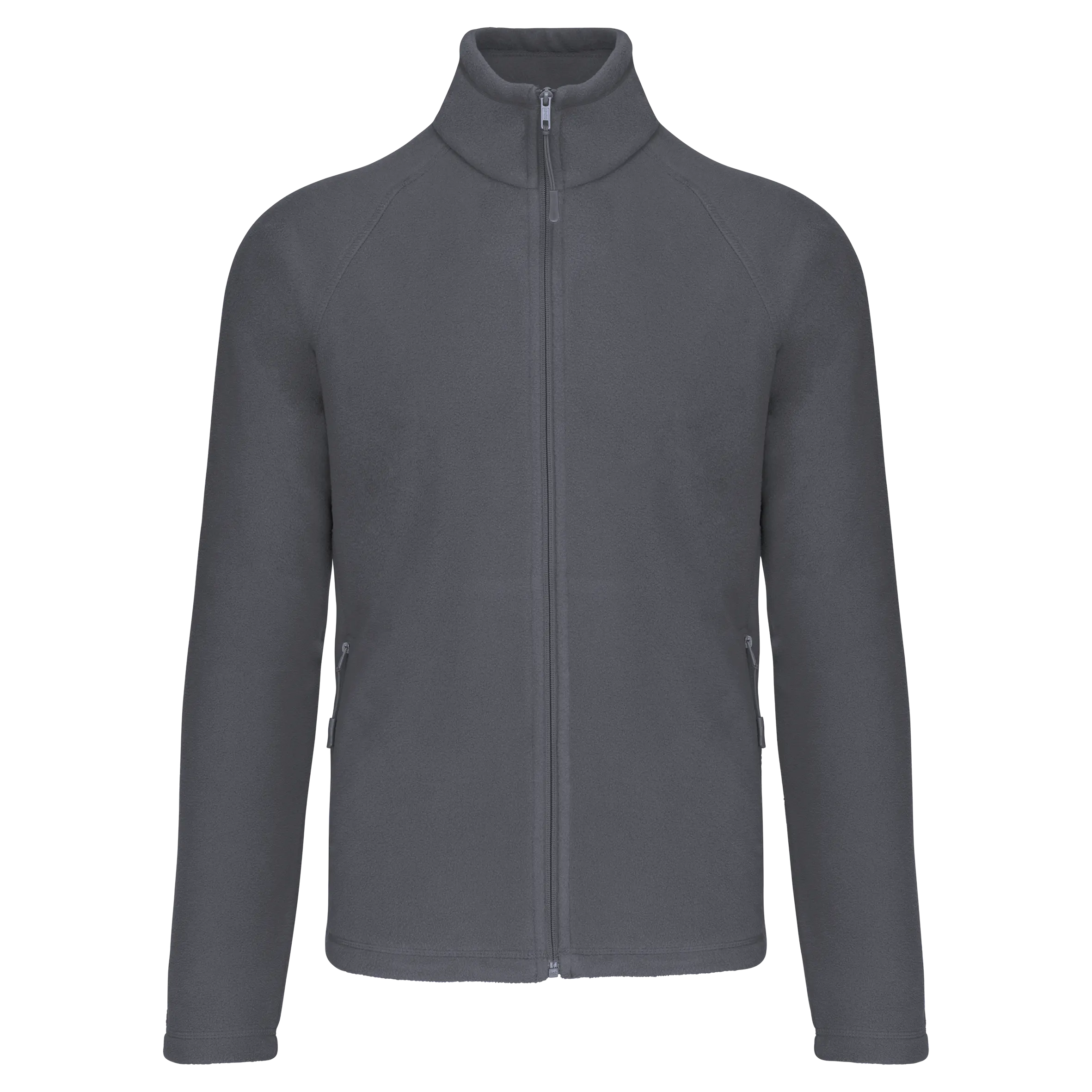 Chaqueta micropolar con cremallera y mangas raglán hombre