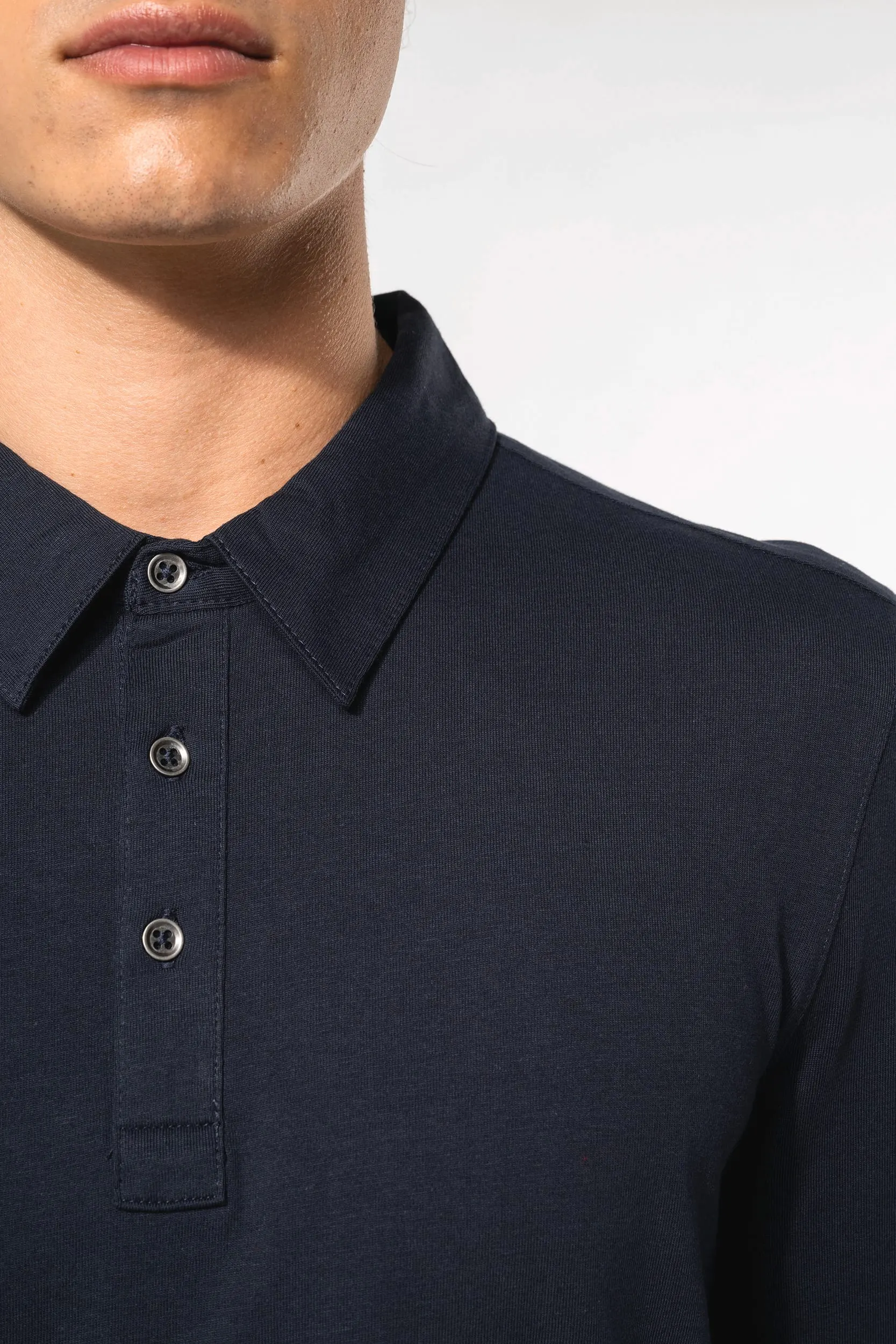Polo jersey manga larga hombre