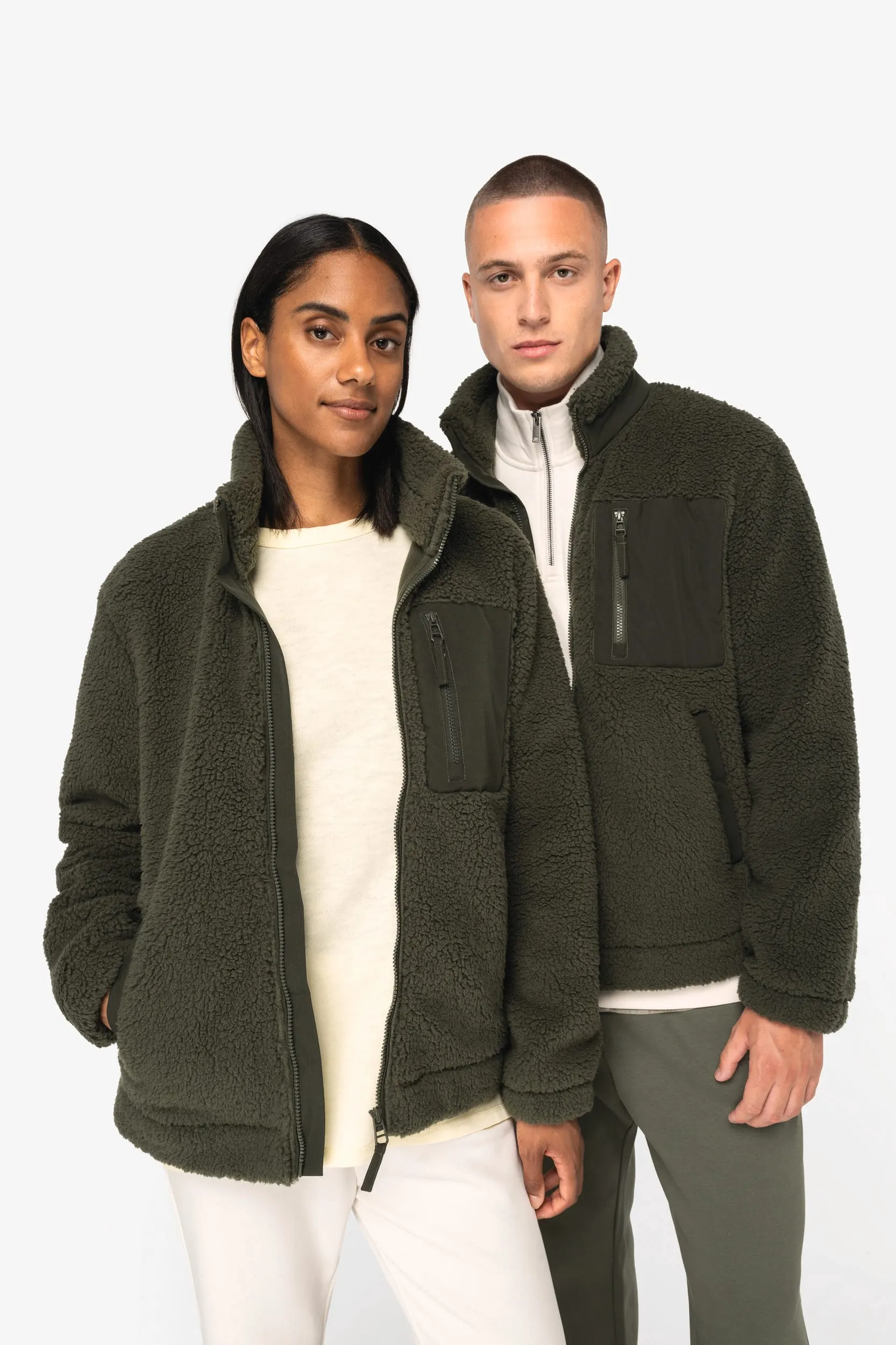 Chaqueta ecorresponsable de sherpa unisex