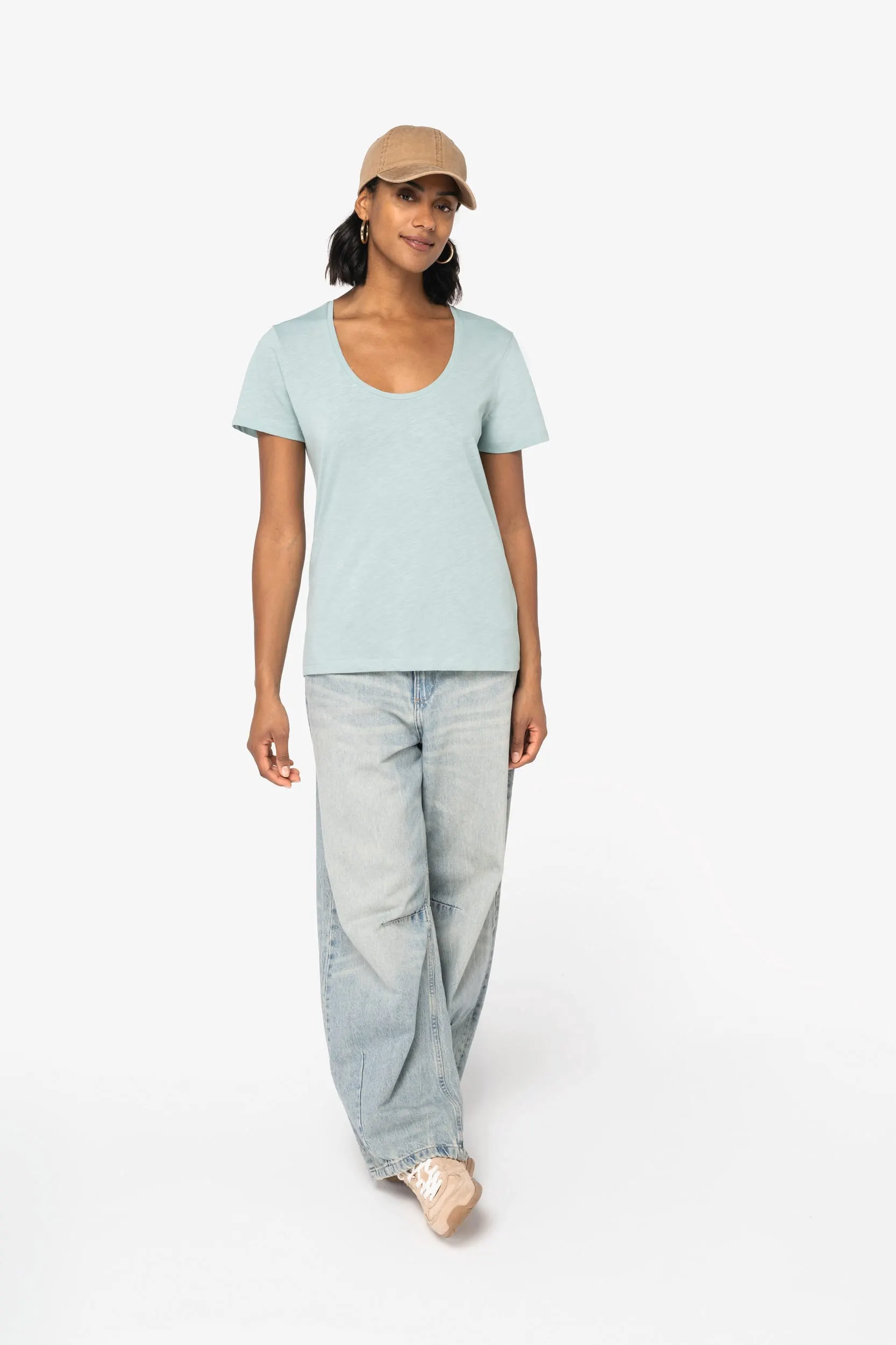 Camiseta ecorresponsable slub mujer