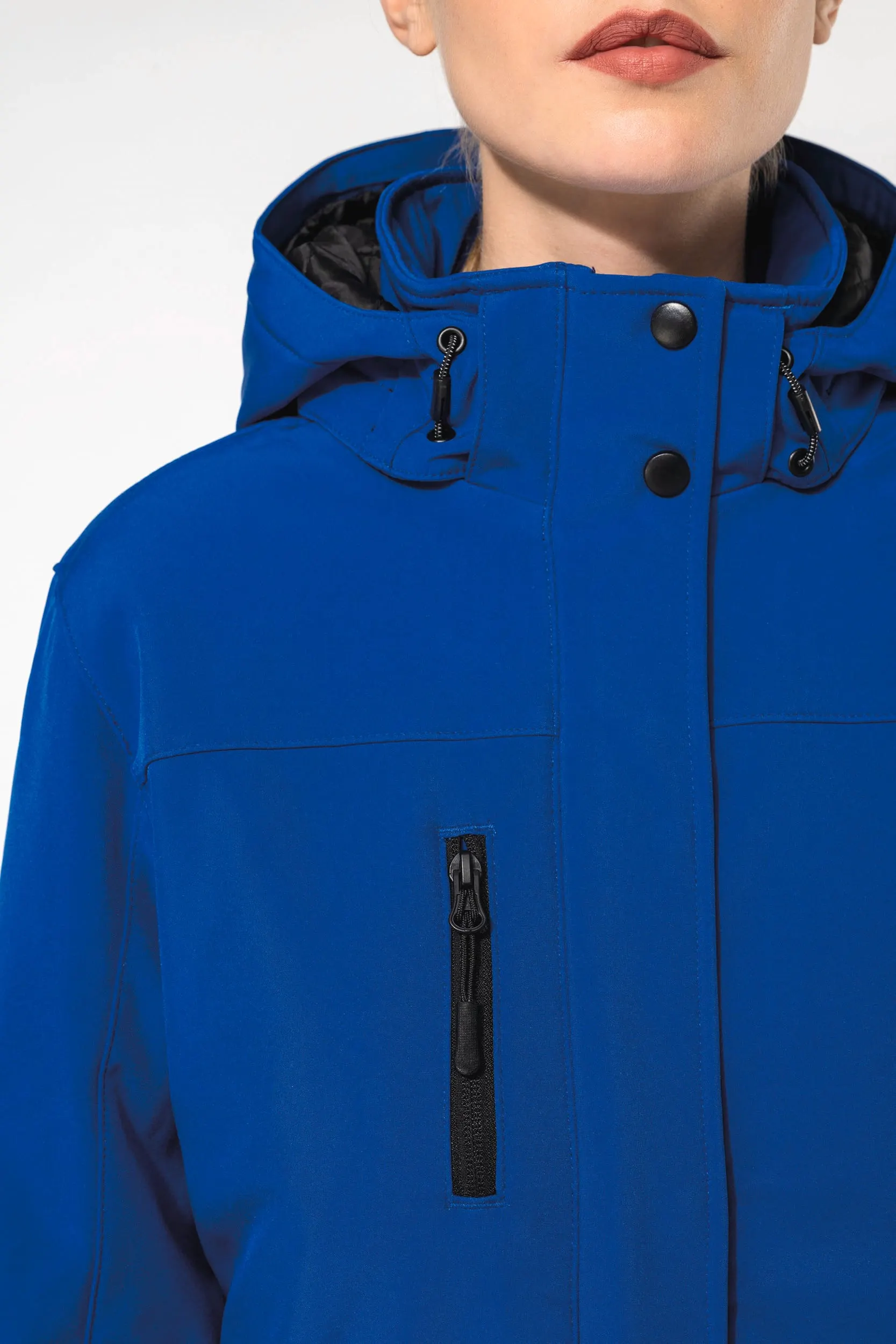 Parka softshell acolchada con capucha mujer