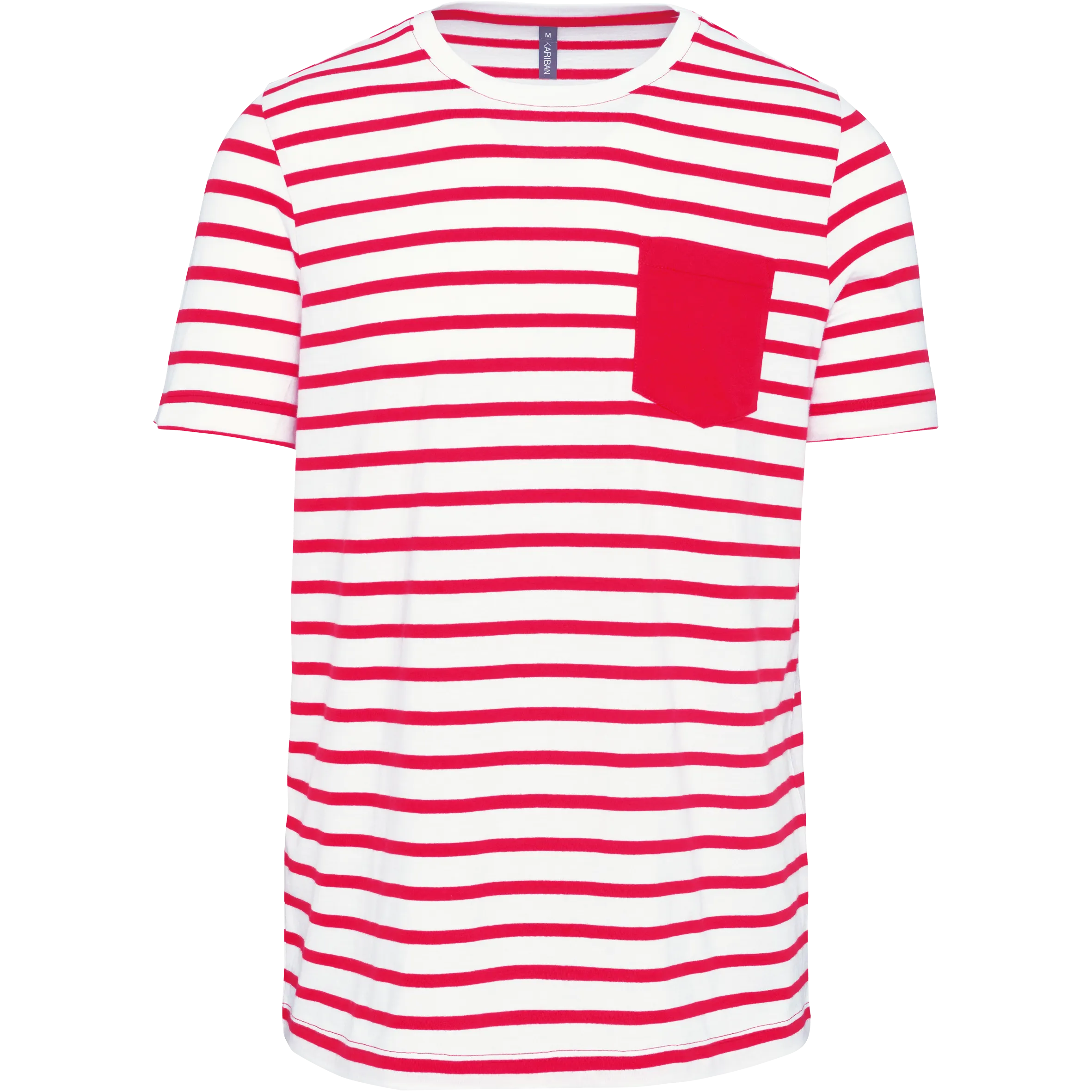Camiseta Marinera a rayas con bolsillo manga corta