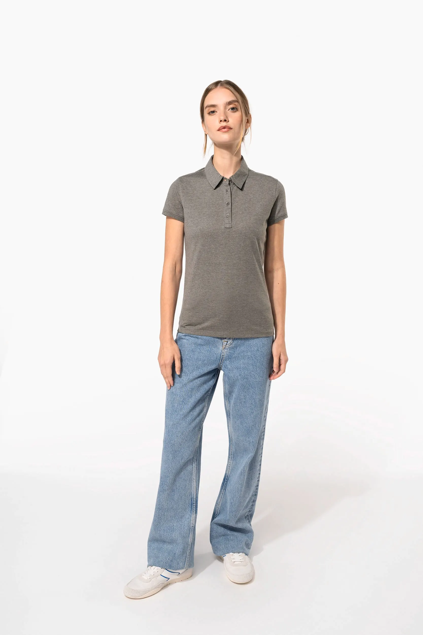 Polo jersey manga corta mujer