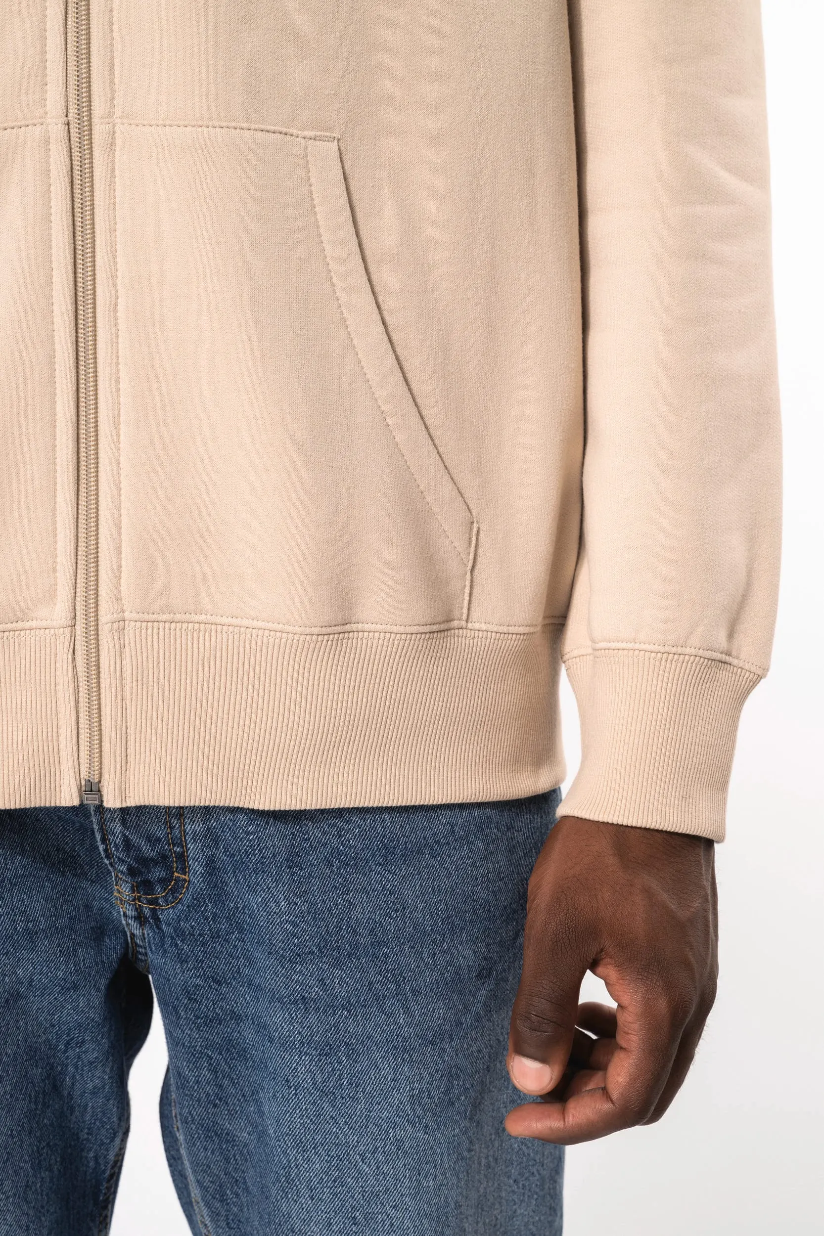 Sudadera con capucha y cremallera reciclada unisex