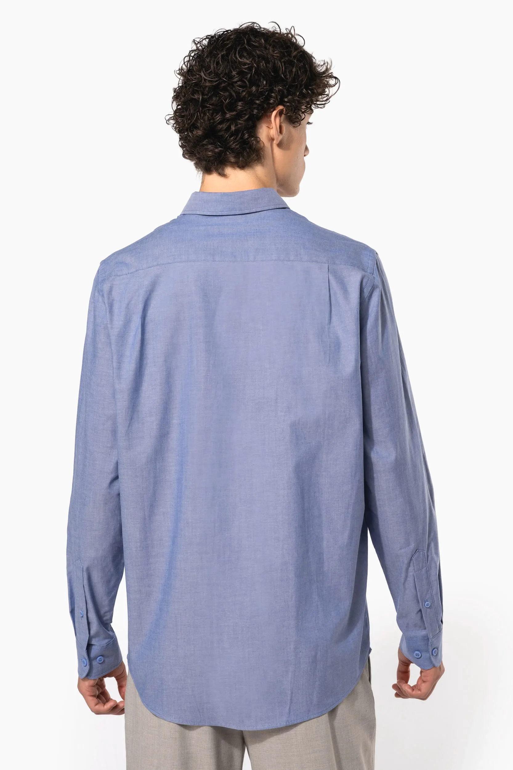 Camisa oxford manga larga hombre