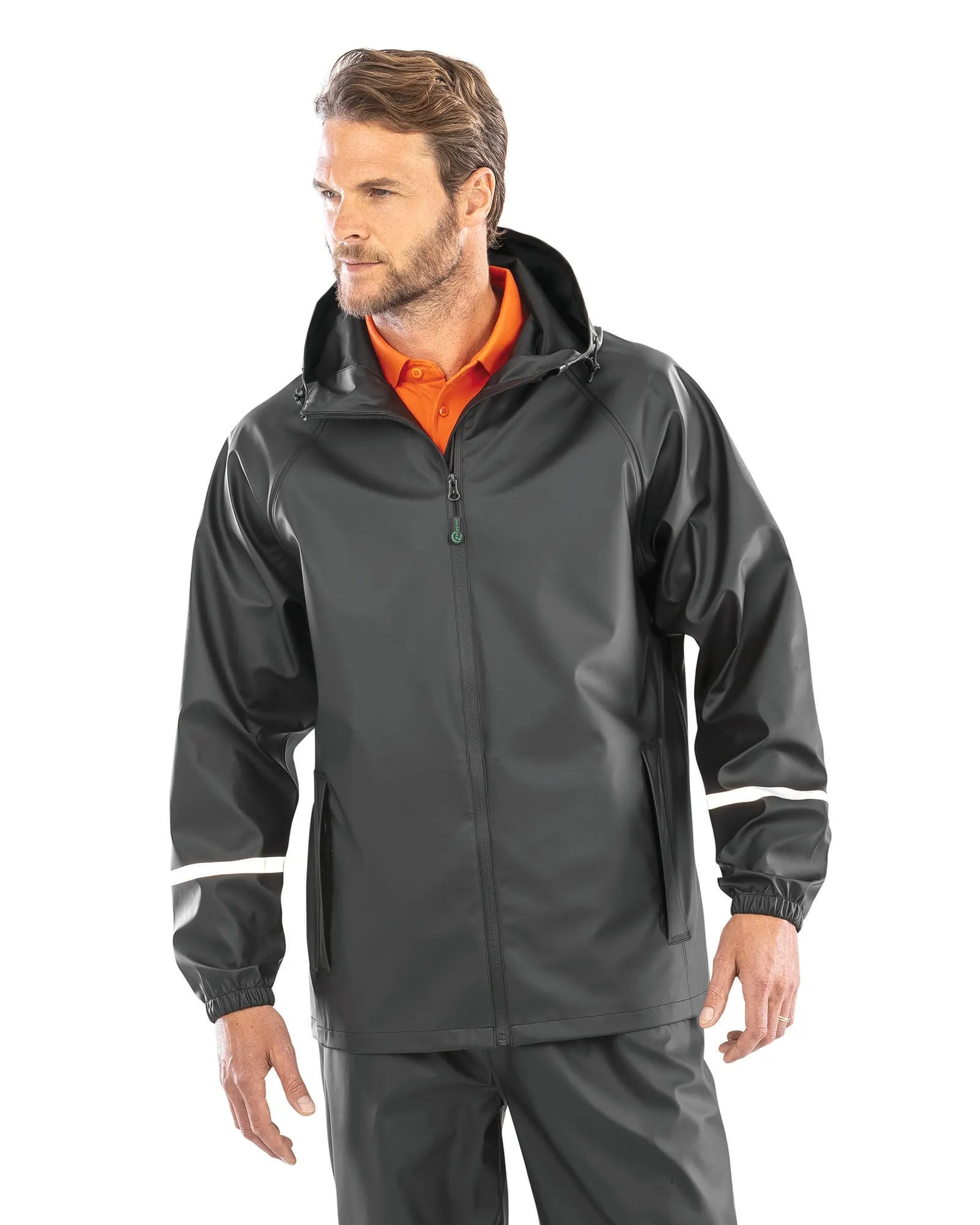 Chaqueta impermeable Prism PU con bandas reflectantes<br/>