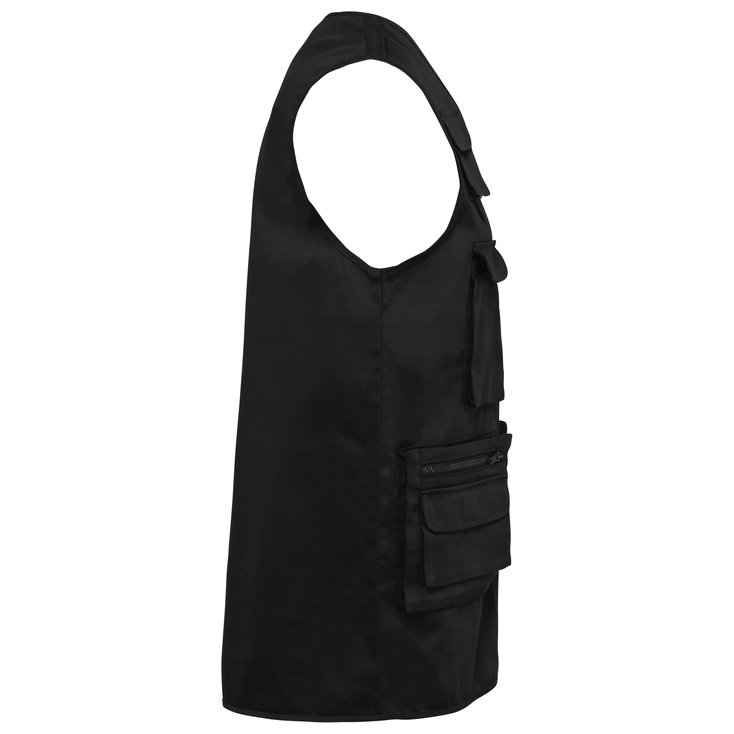 Chaleco polialgodón multibolsillos con forro  - Unisex