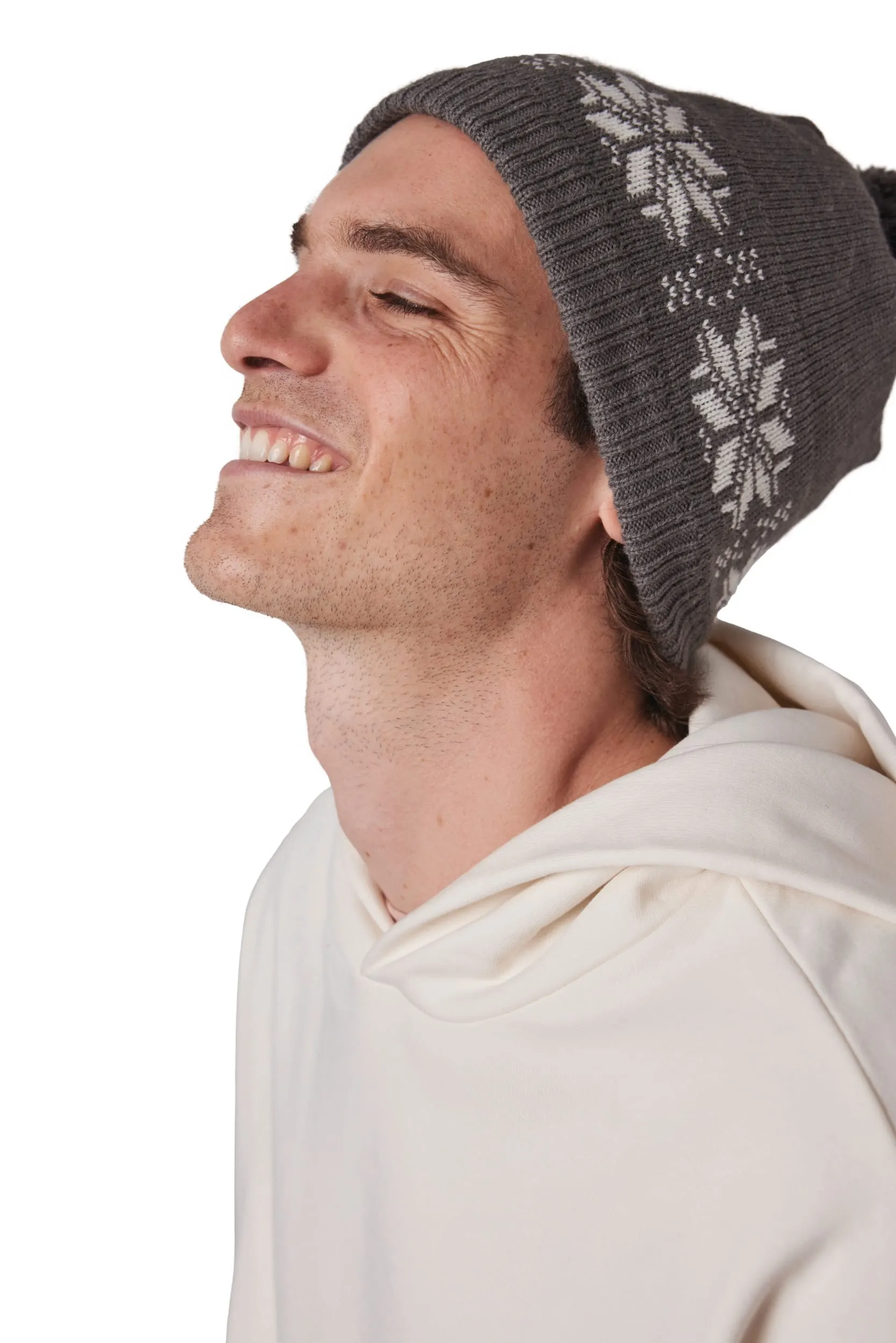 Gorro navideño de punto con motivo de estrellas