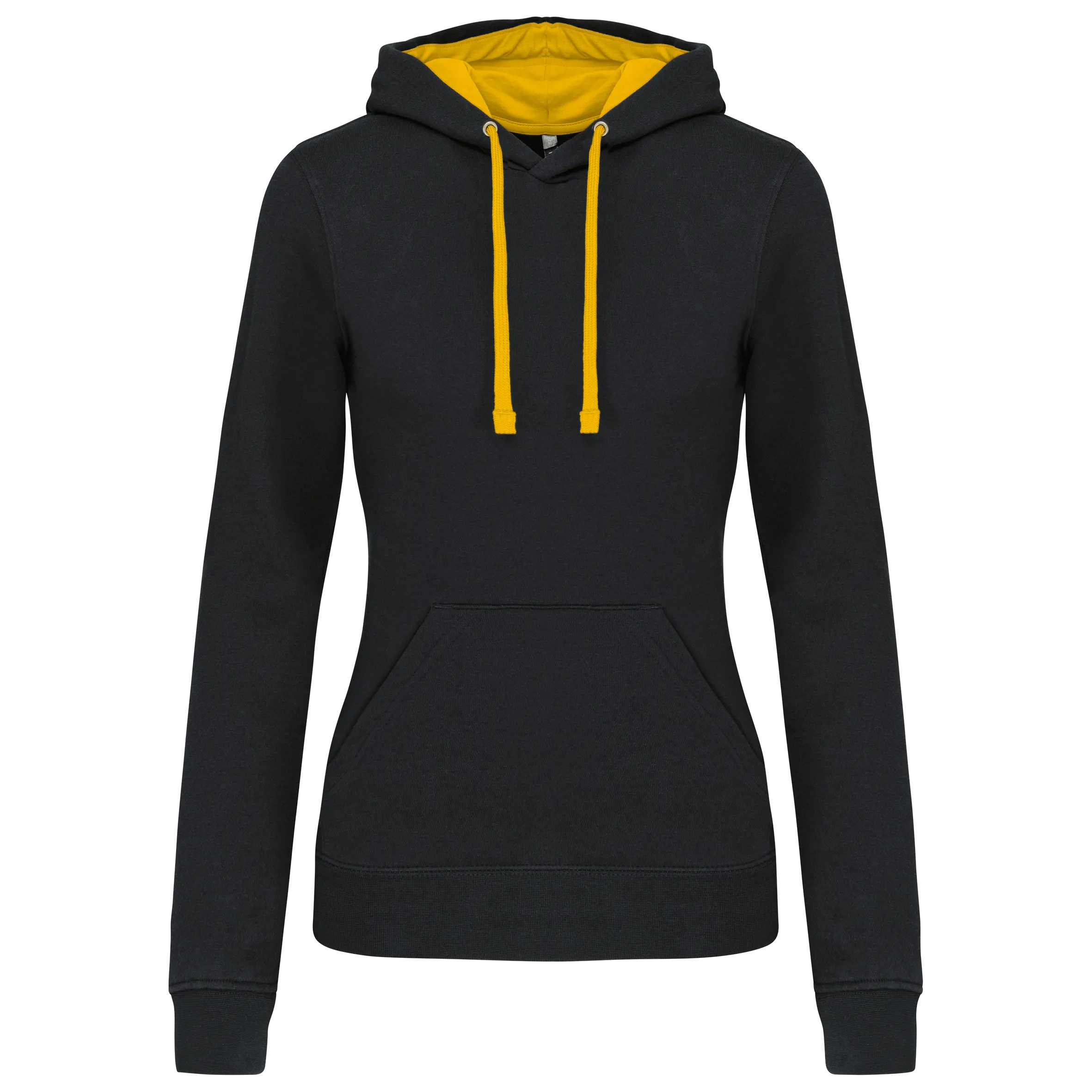 Sudadera capucha contrastada mujer