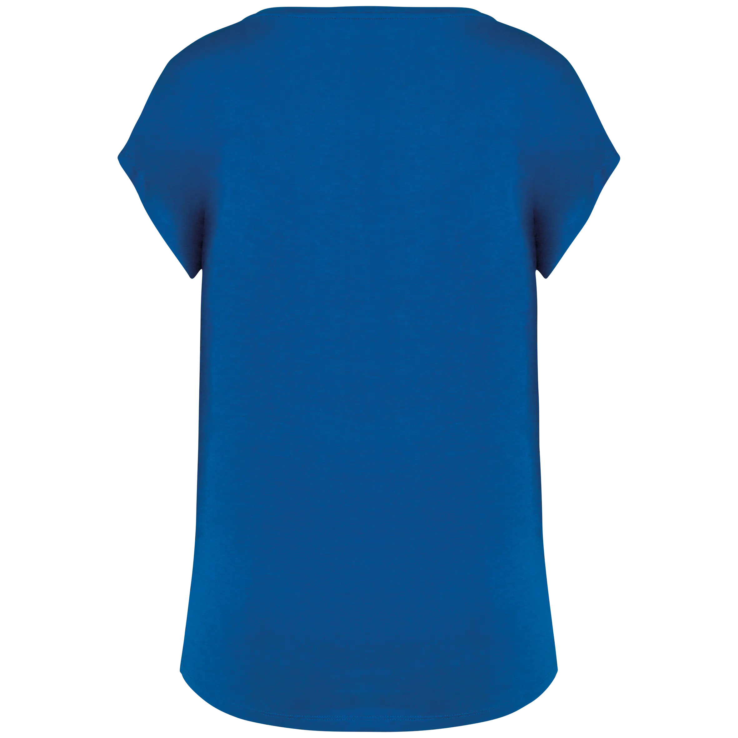 Camiseta ecorresponsable holgada con cuello de pico mujer