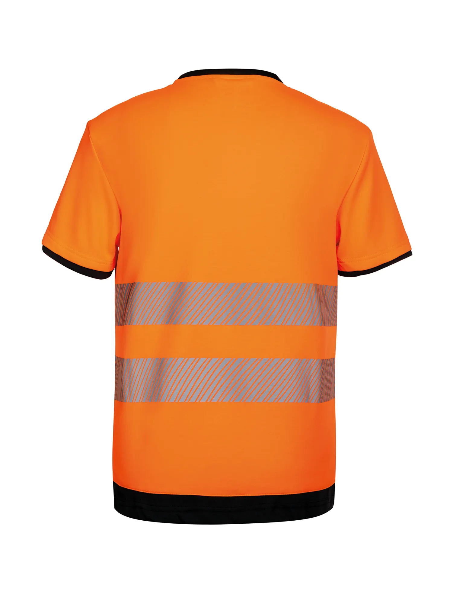 Camiseta de alta visibilidad con bolsillo. Pecho negro