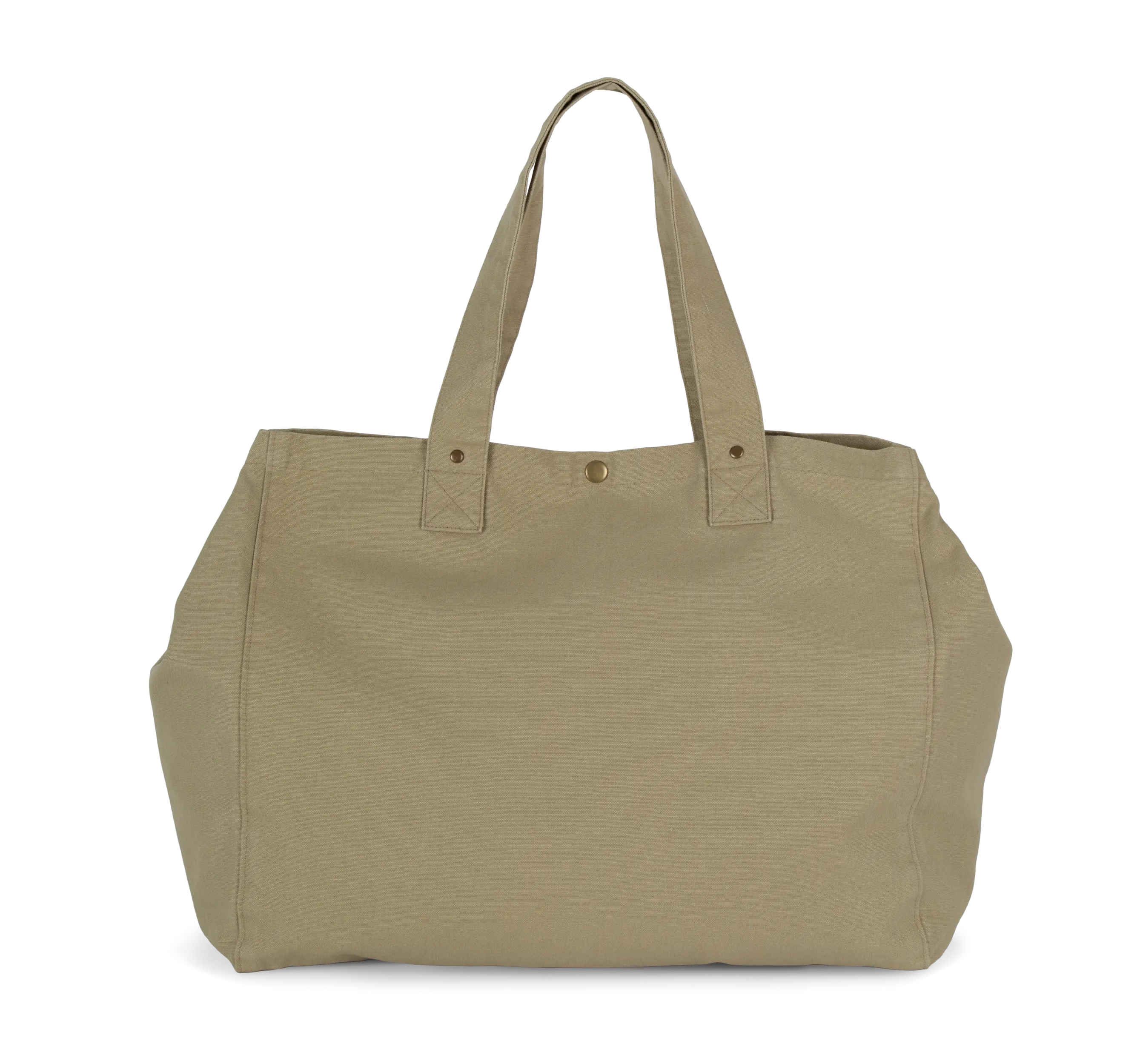 Bolsa shopper de algodón efecto lavado
