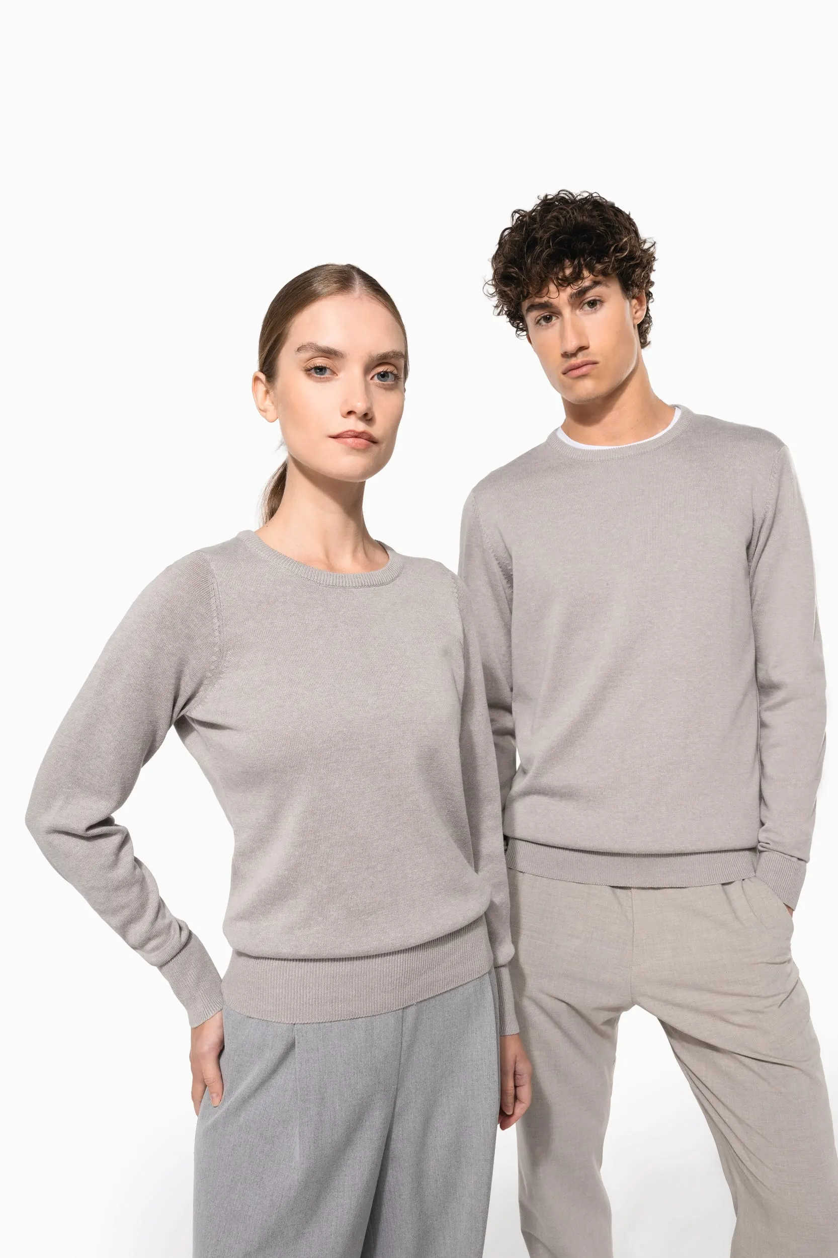 Jersey cuello redondo manga larga mujer