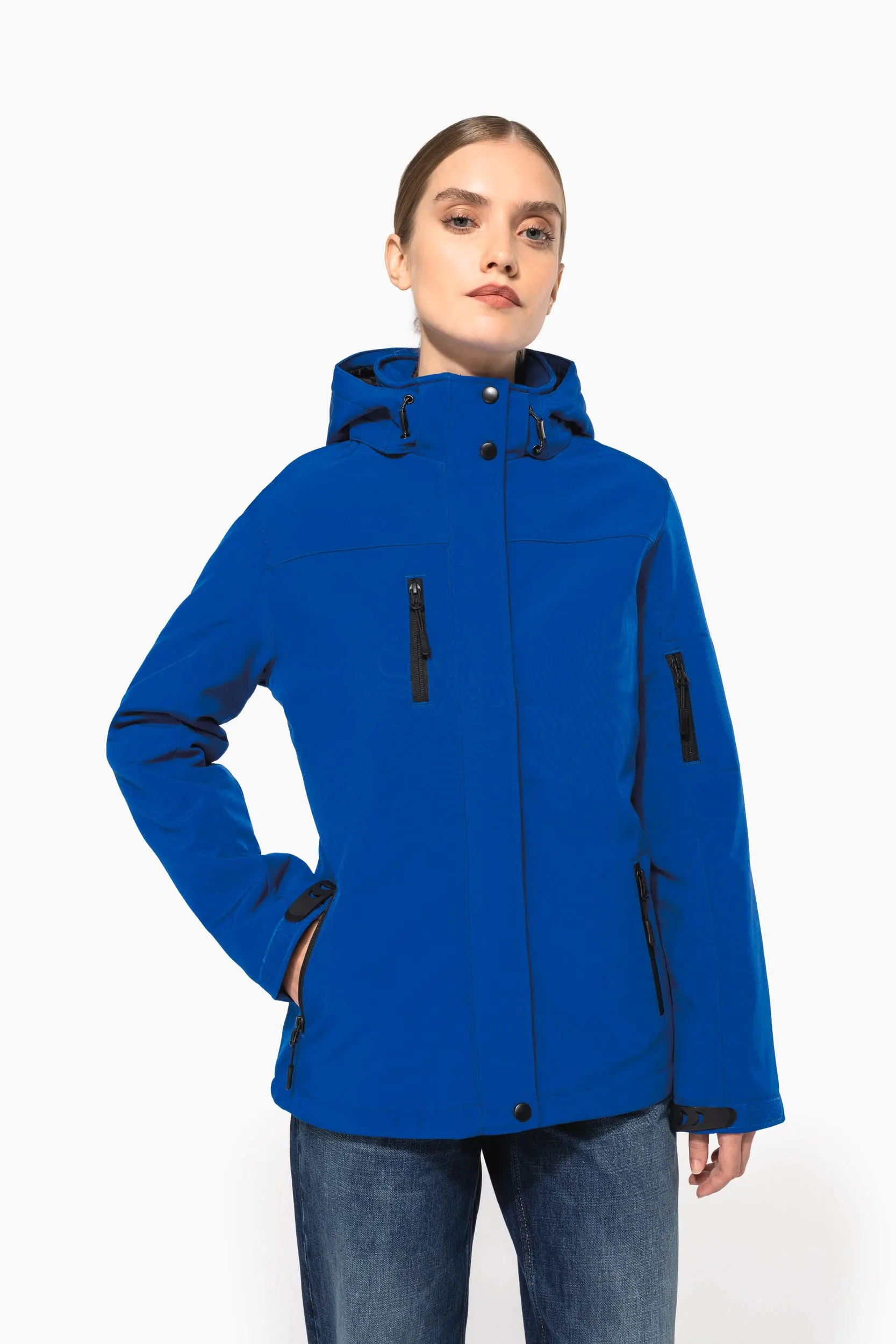 Parka softshell acolchada con capucha mujer