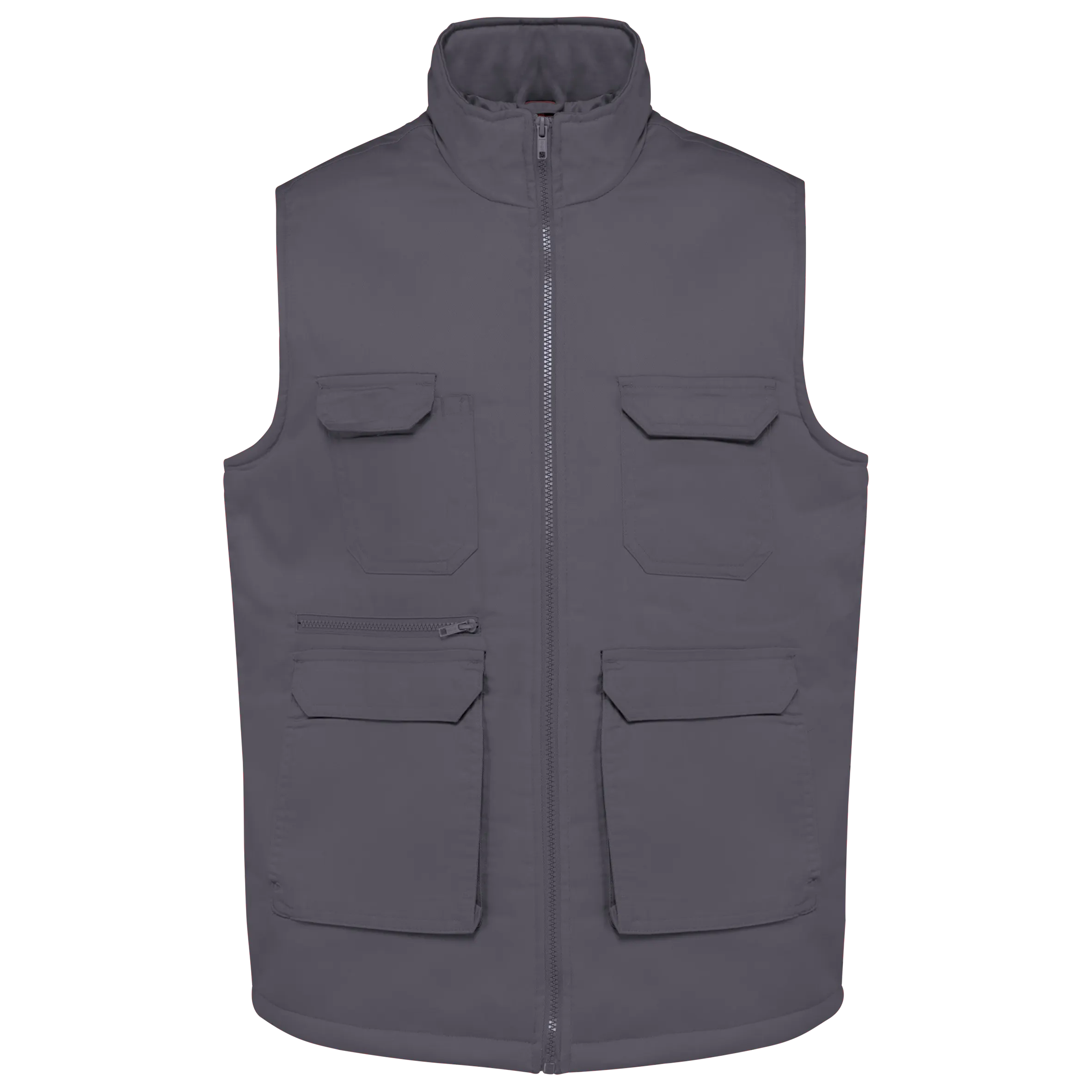 Chaleco polialgodón multibolsillos acolchado - Unisex