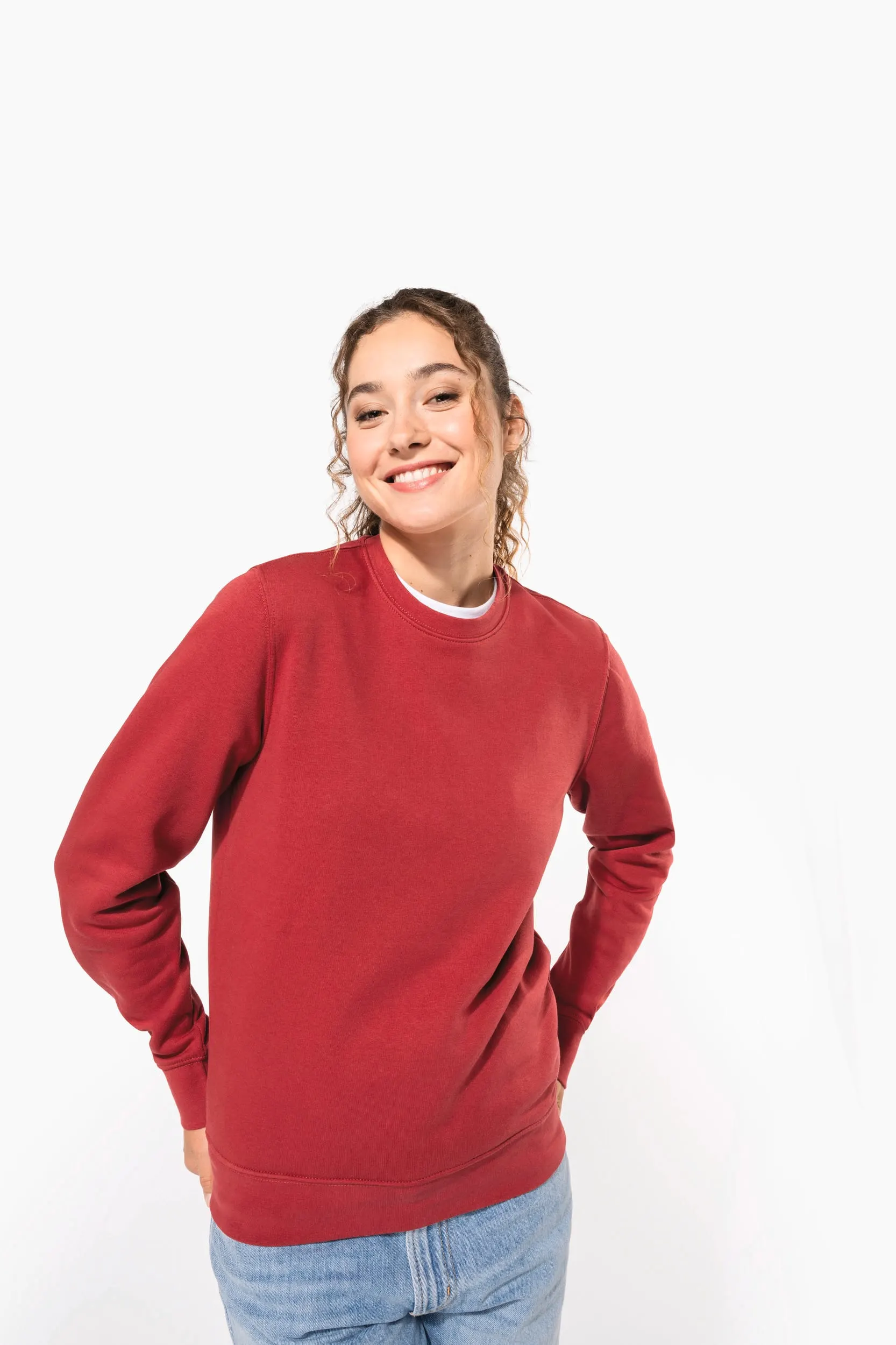 Sudadera ecorresponsable de cuello redondo unisex