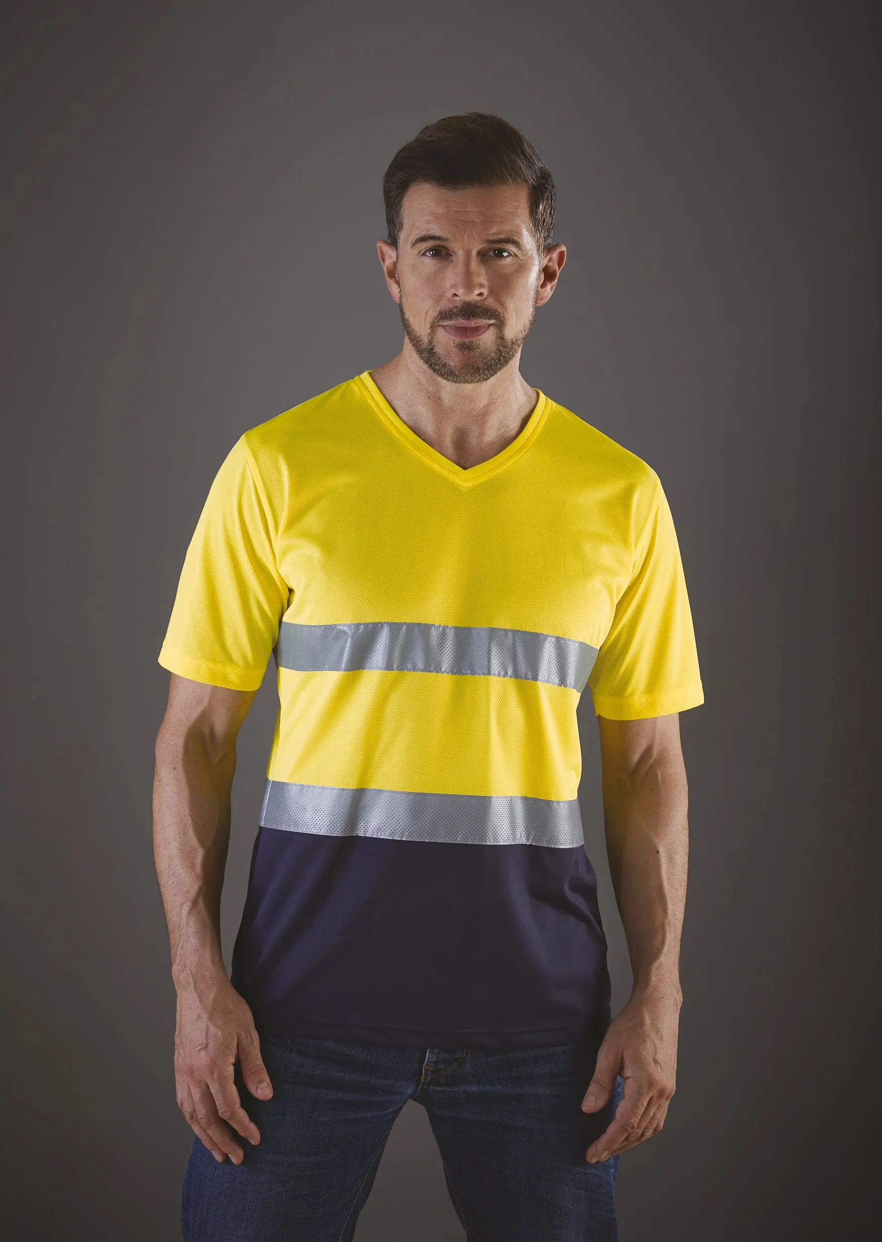 Camiseta cuello de pico Top Cool de Alta Visibilidad