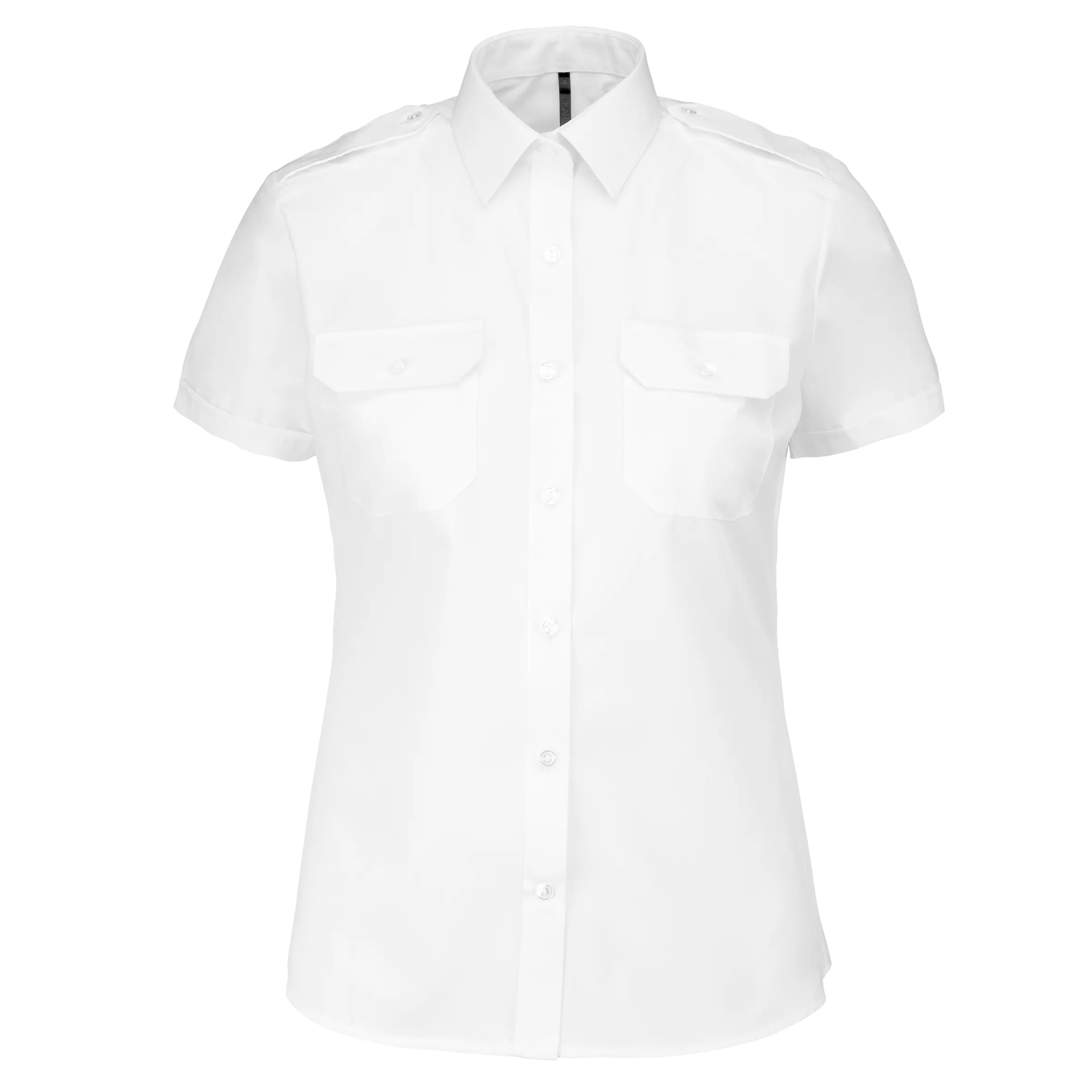 Camisa piloto manga corta mujer