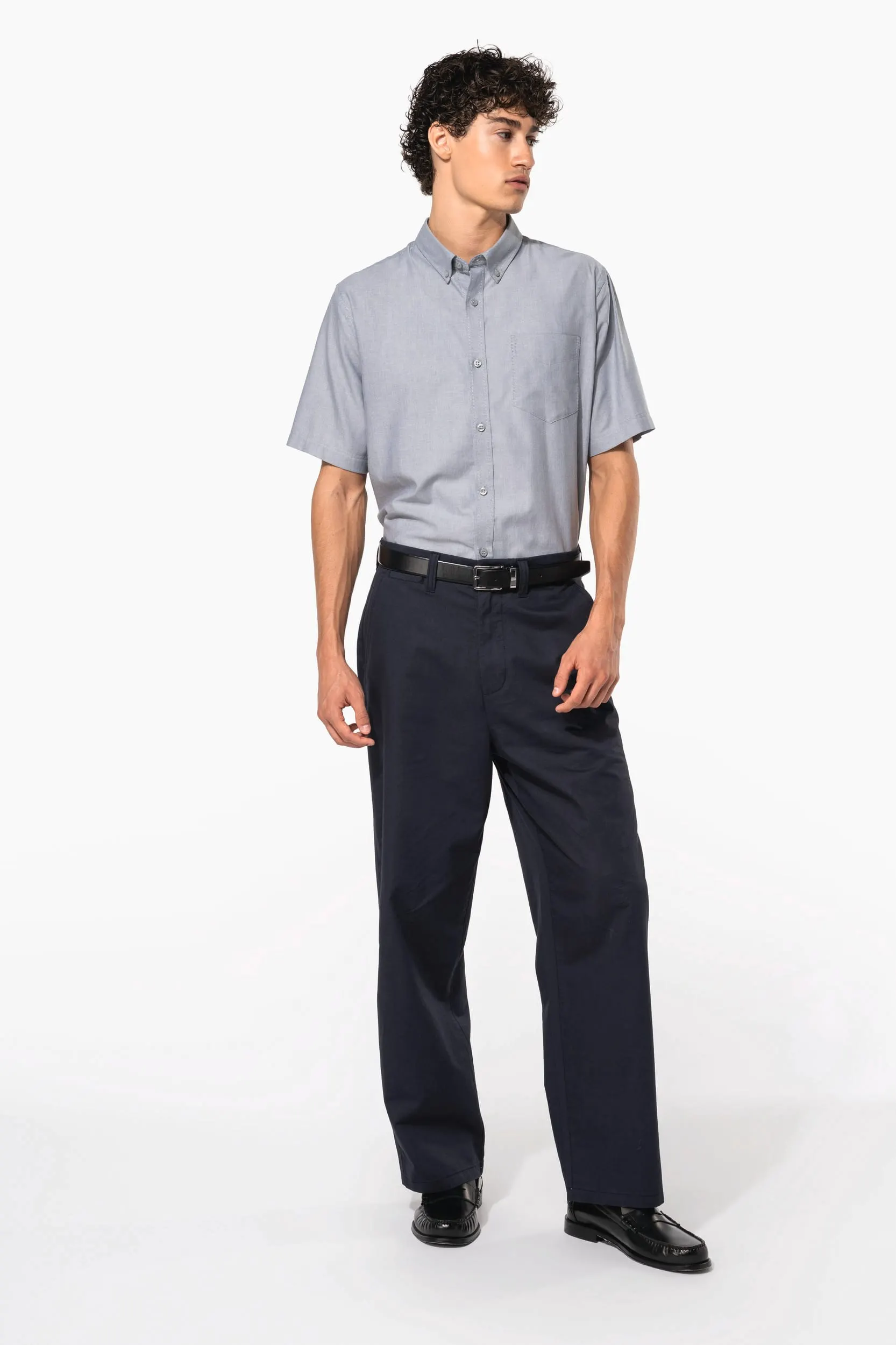 Camisa oxford manga corta hombre