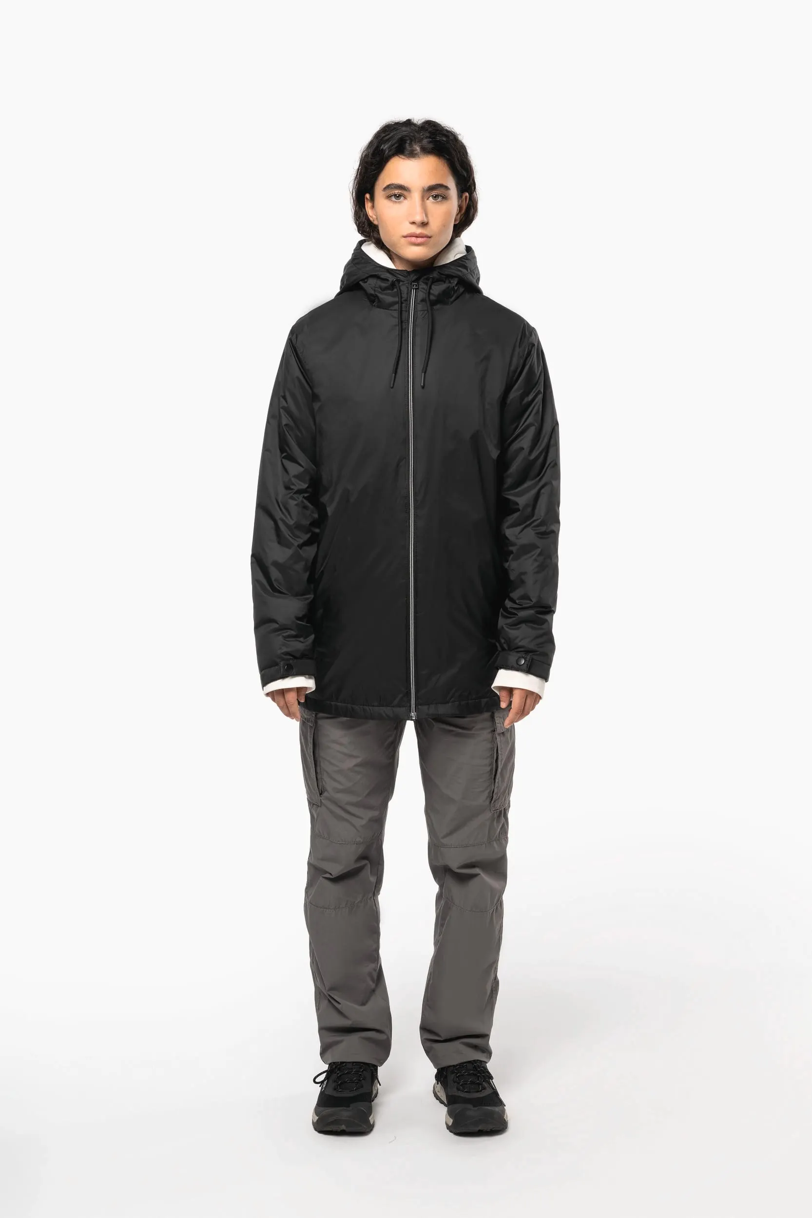 Chaqueta con capucha y forro de micropolar - Unisex