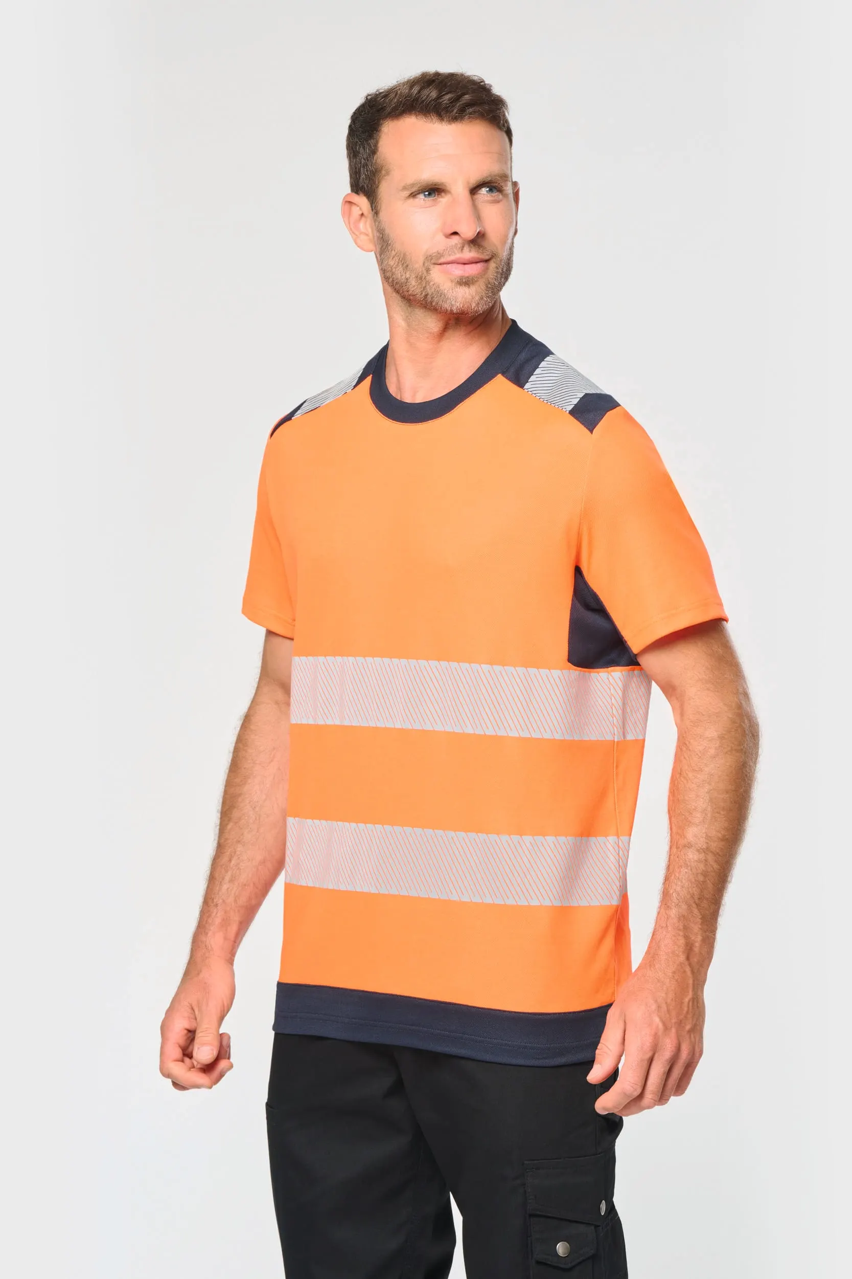 Camiseta de seguridad reciclada manga corta unisex