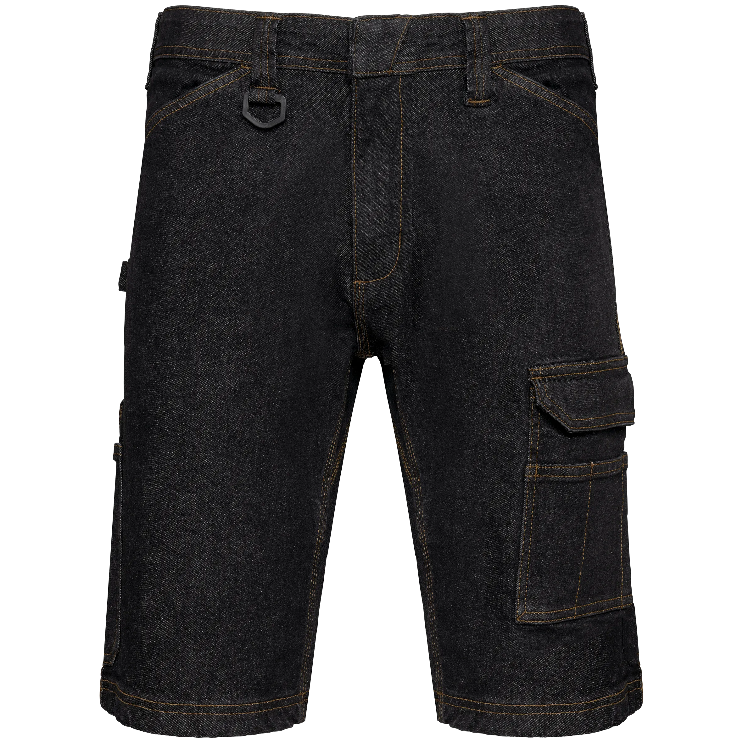 Bermuda denim multibolsillos hombre