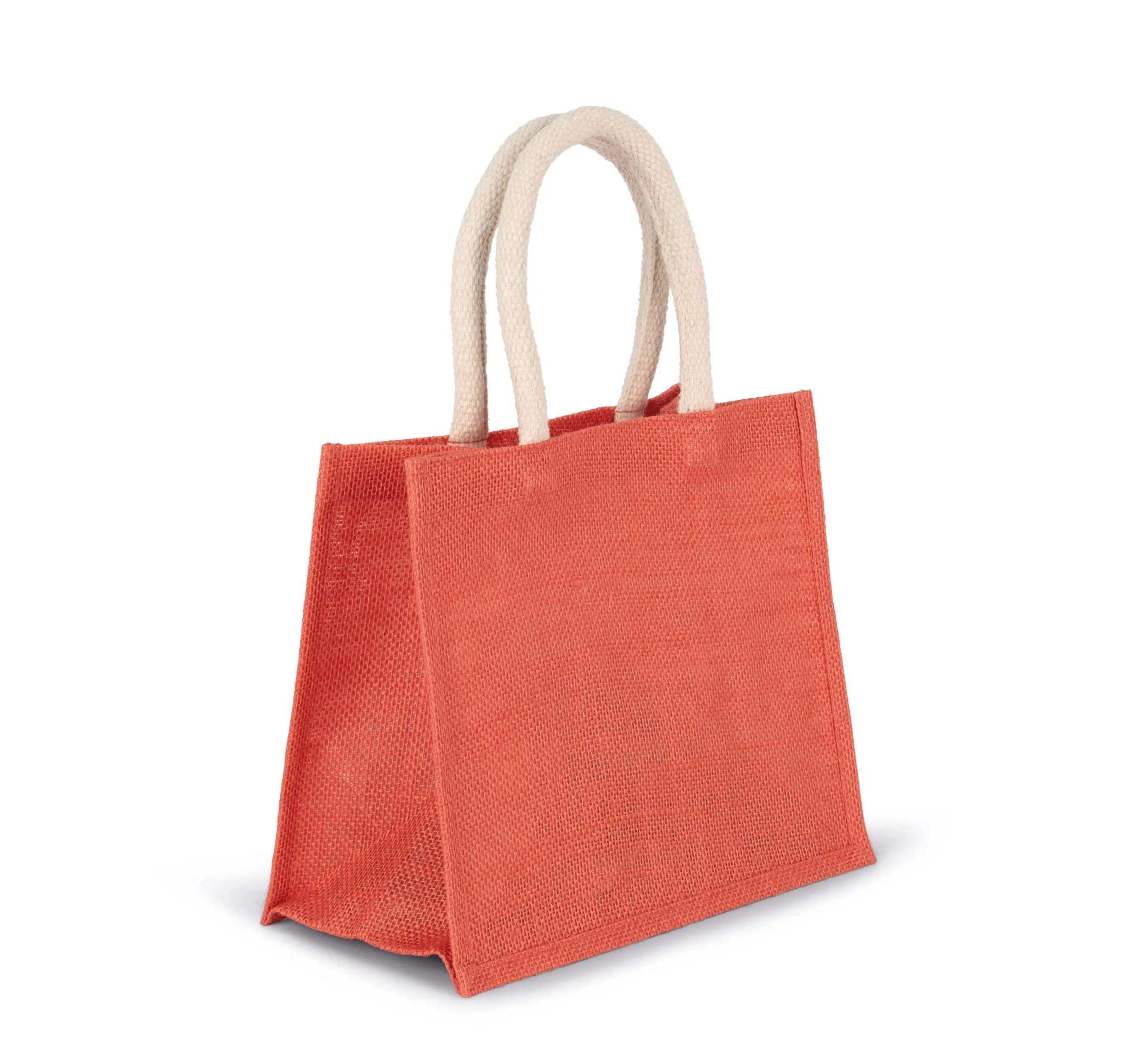 Bolsa estilo tote de tela de yute, modelo mediano