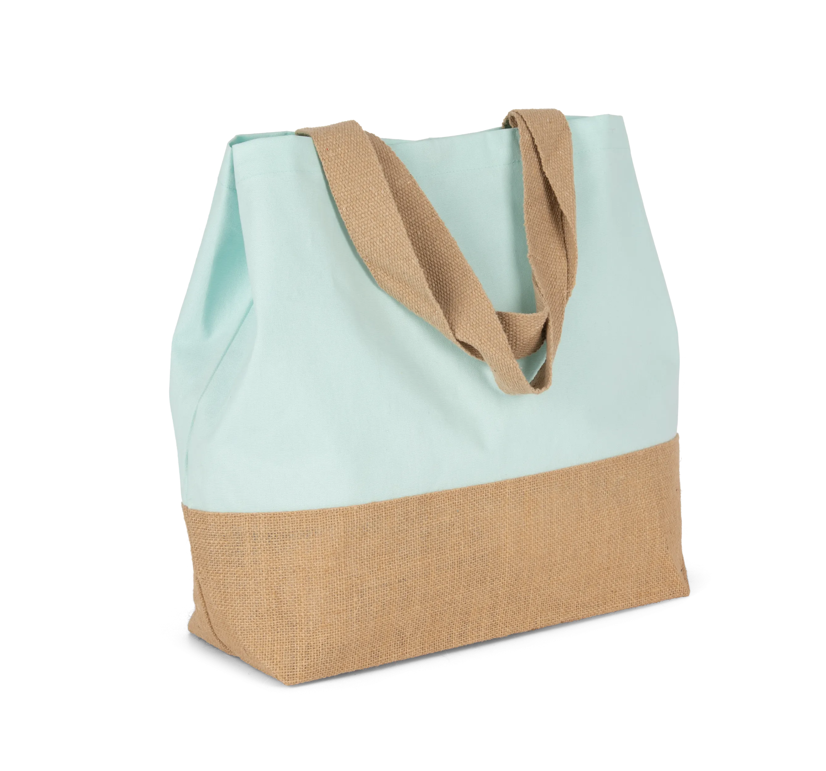 Bolsa shopper de yute & algodón canvas