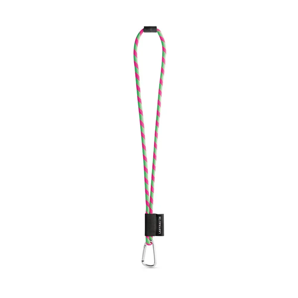 SET Lanyard TUBE Long (Ø 7 mm) con mosquetón en forma de D de 55 mm y cierre de seguridad de Ø 7 mm