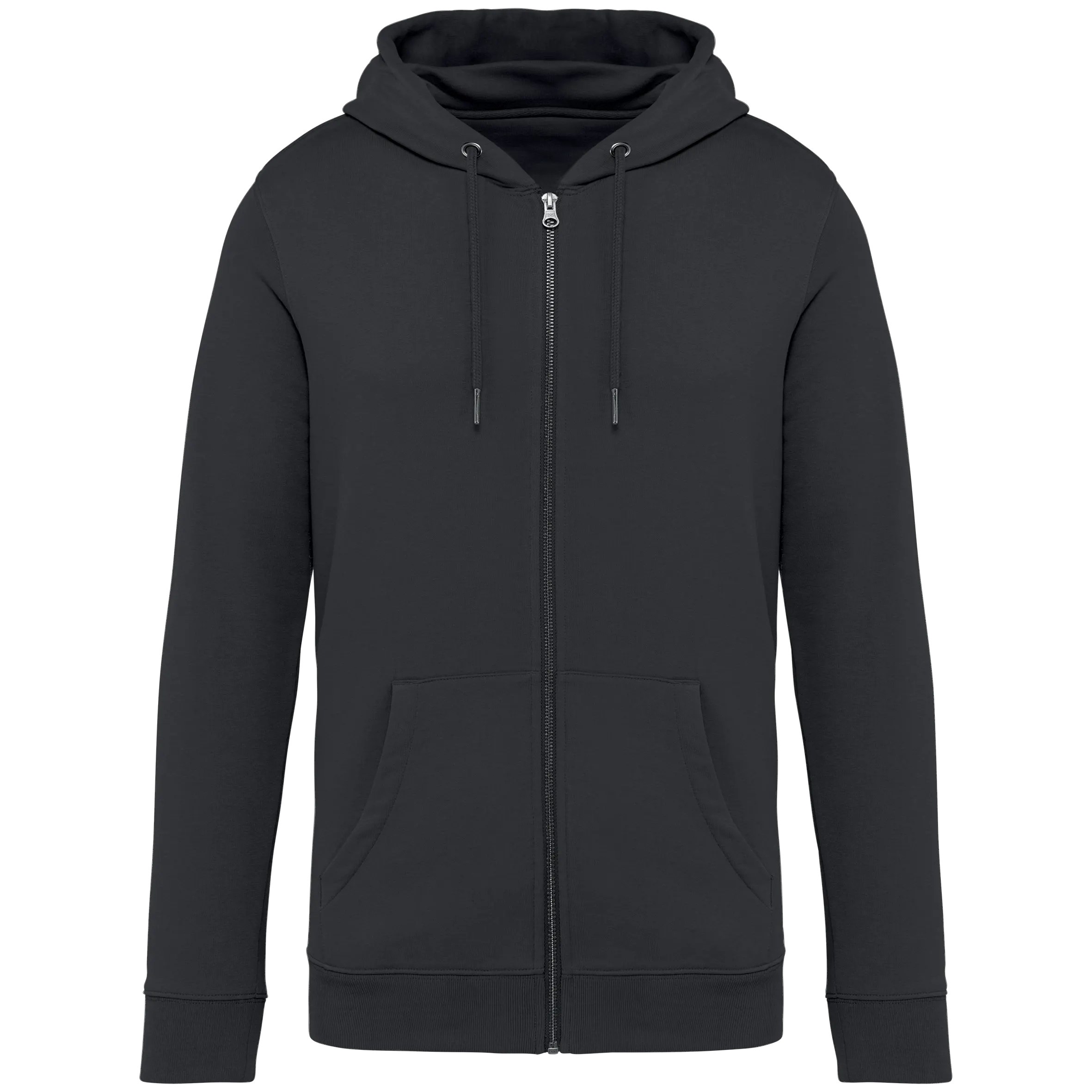 Sudadera ecorresponsable con cremallera y capucha unisex
