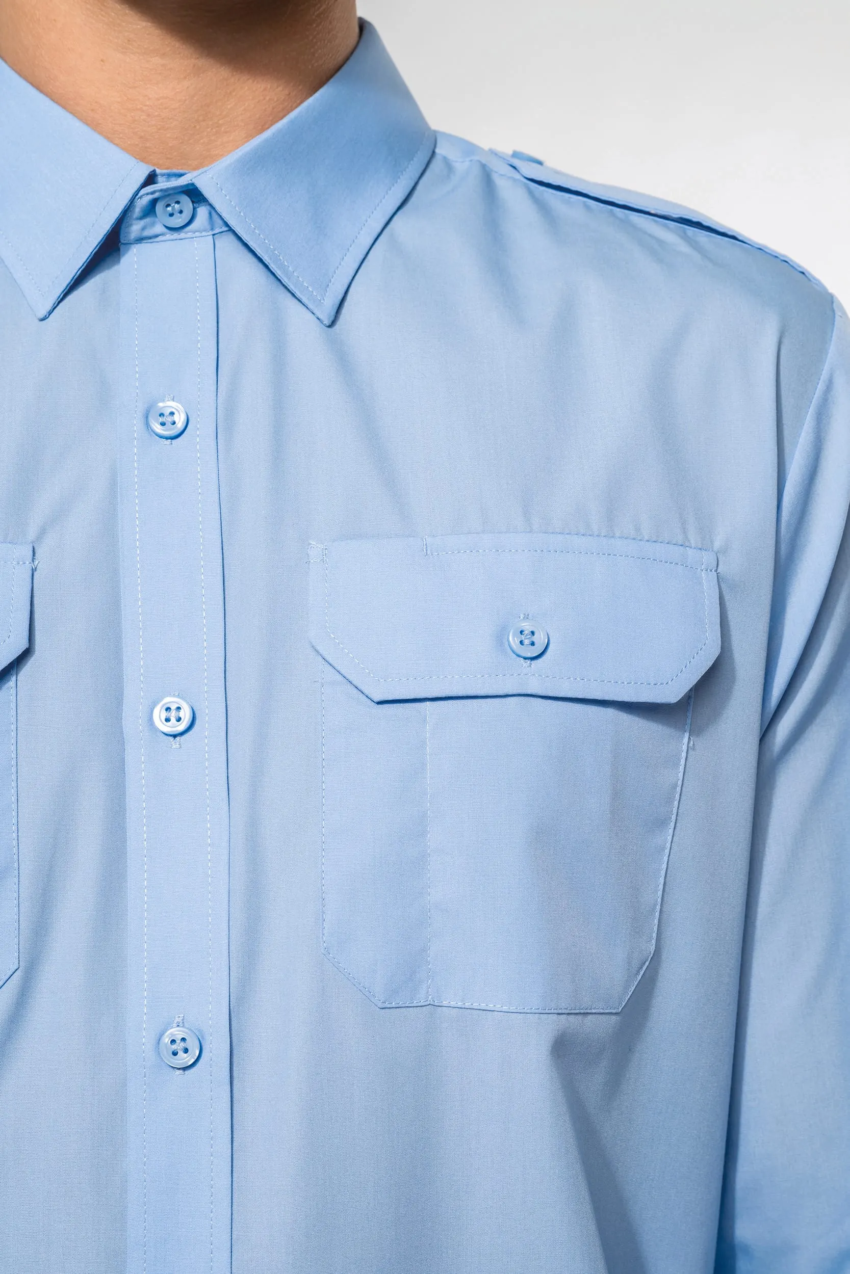 Camisa piloto manga larga hombre