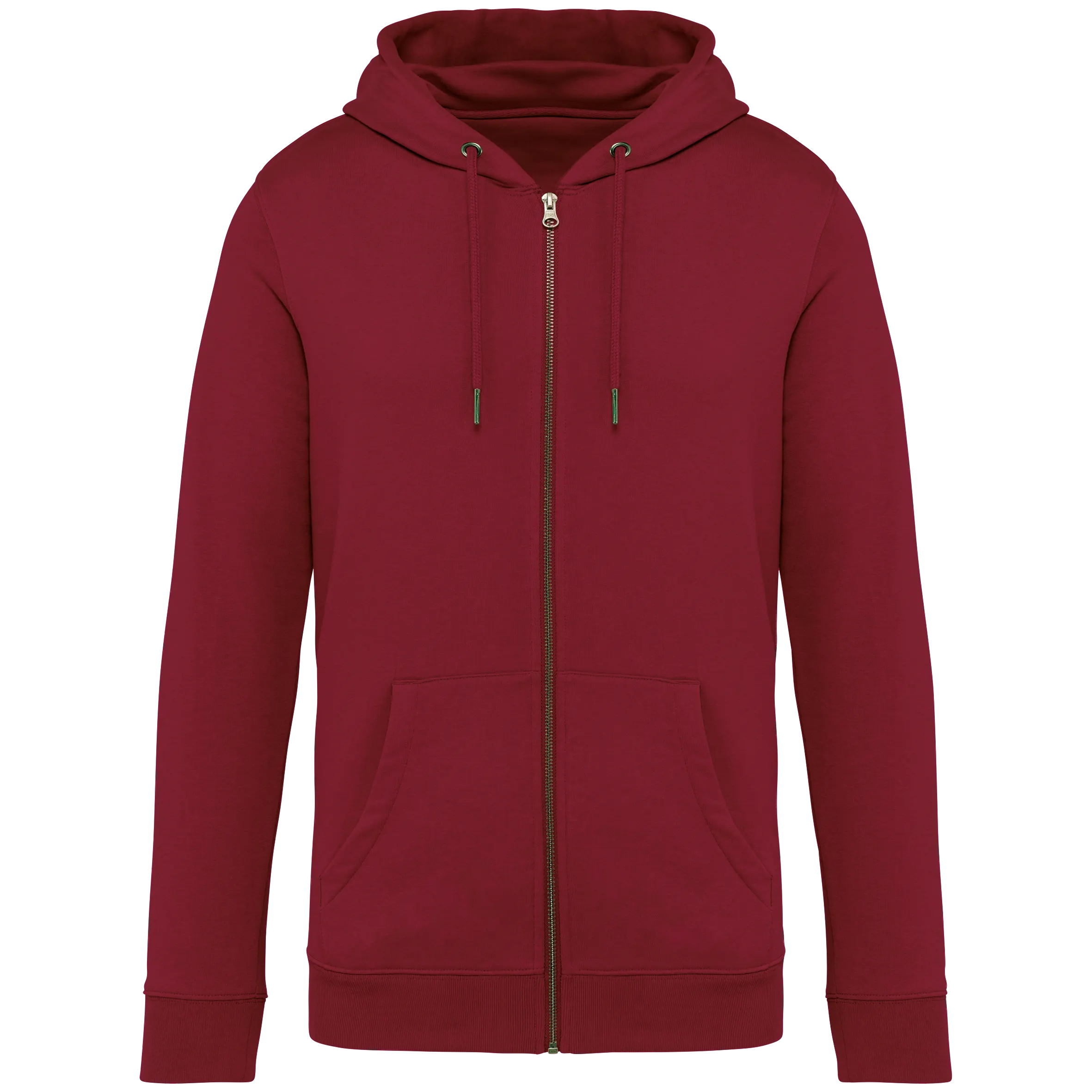 Sudadera ecorresponsable con cremallera y capucha unisex