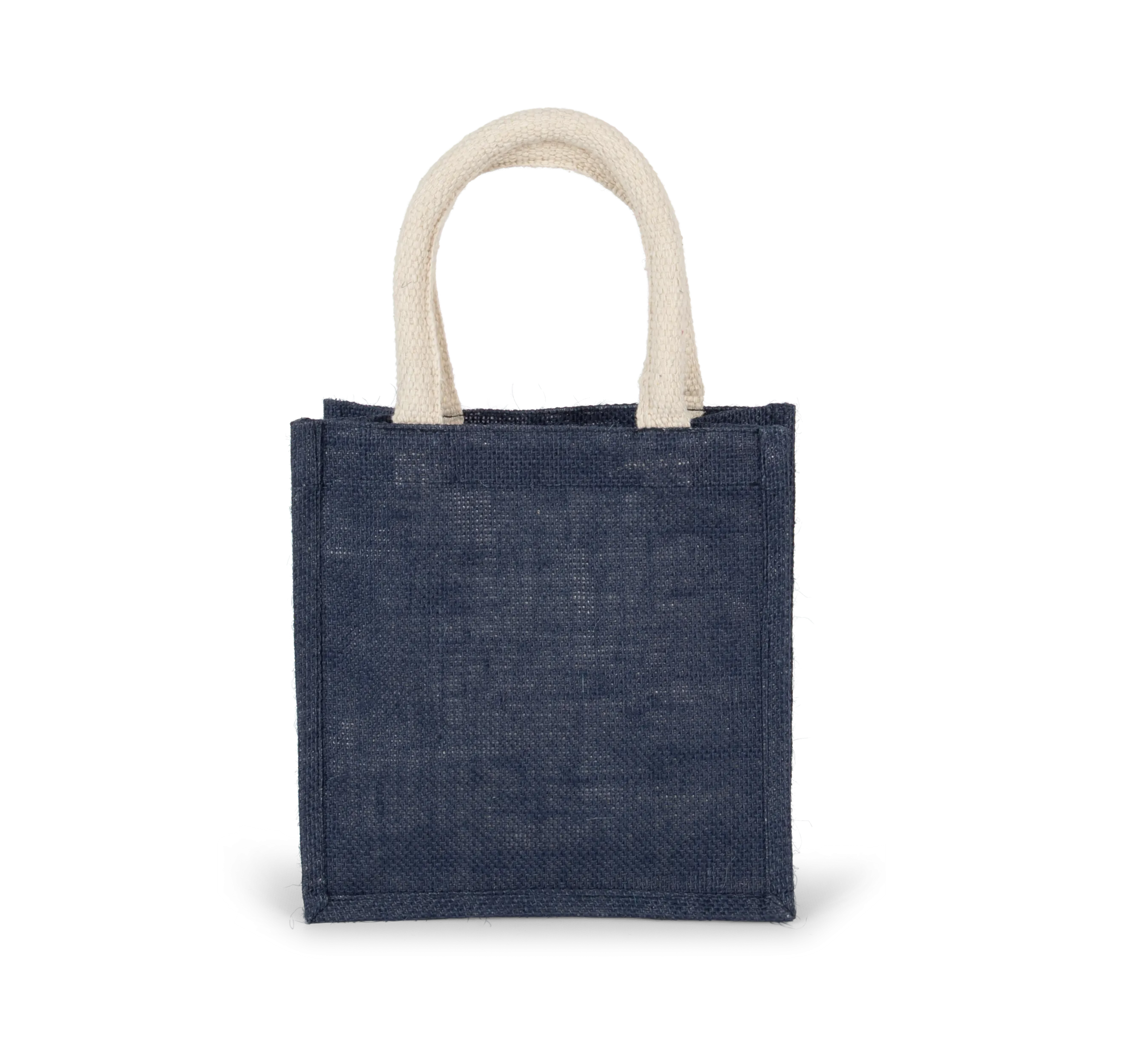 Bolsa estilo tote de tela de yute, modelo pequeño