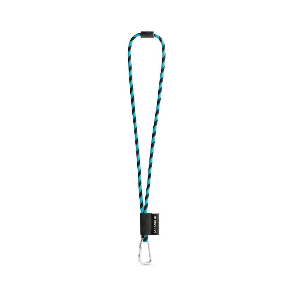 75089. SET Lanyard TUBE Long (Ø 7 mm) con mosquetón en forma de D de 55 mm y cierre de seguridad de Ø 7 mm