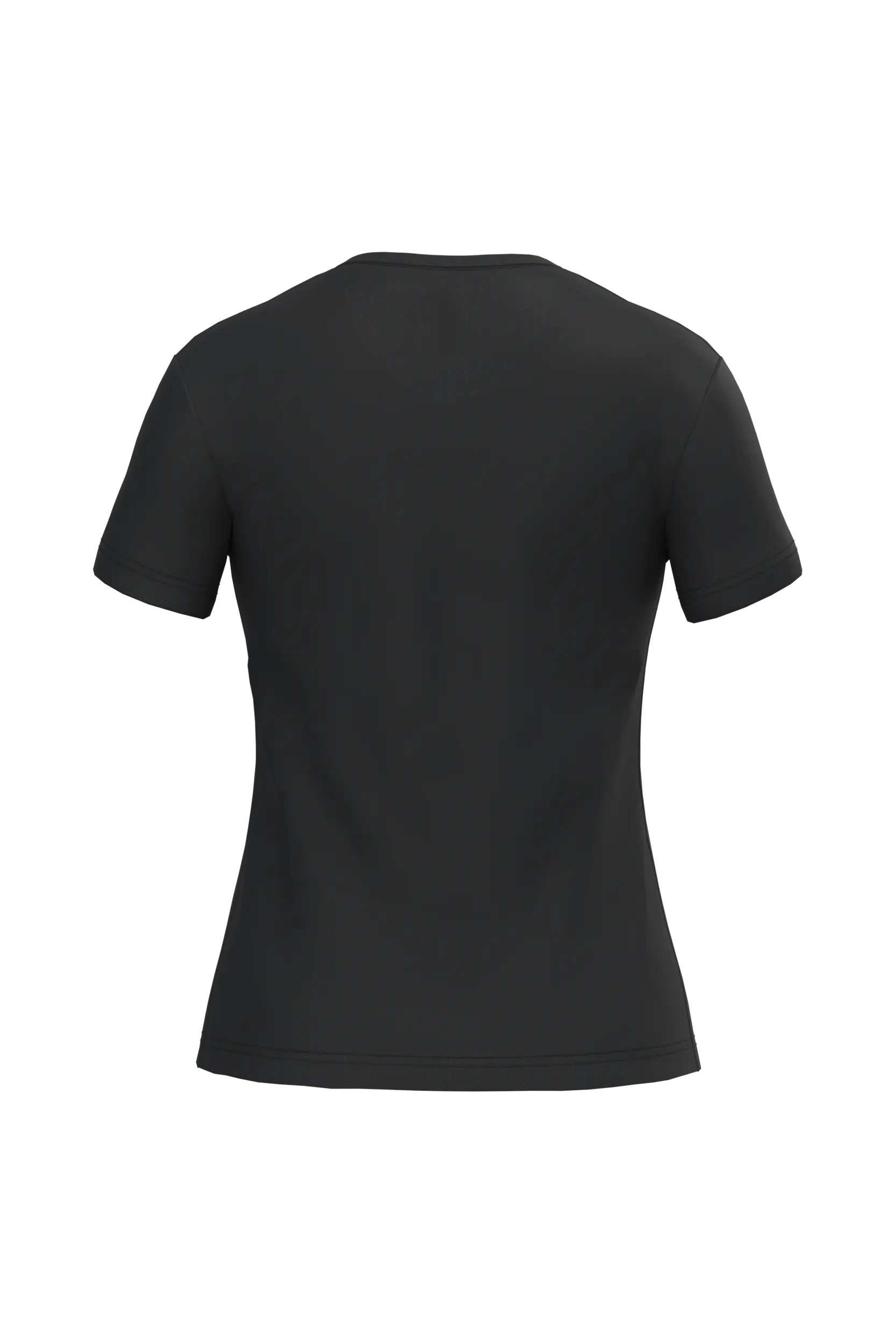 Camiseta de manga cota y cuello de pico mujer