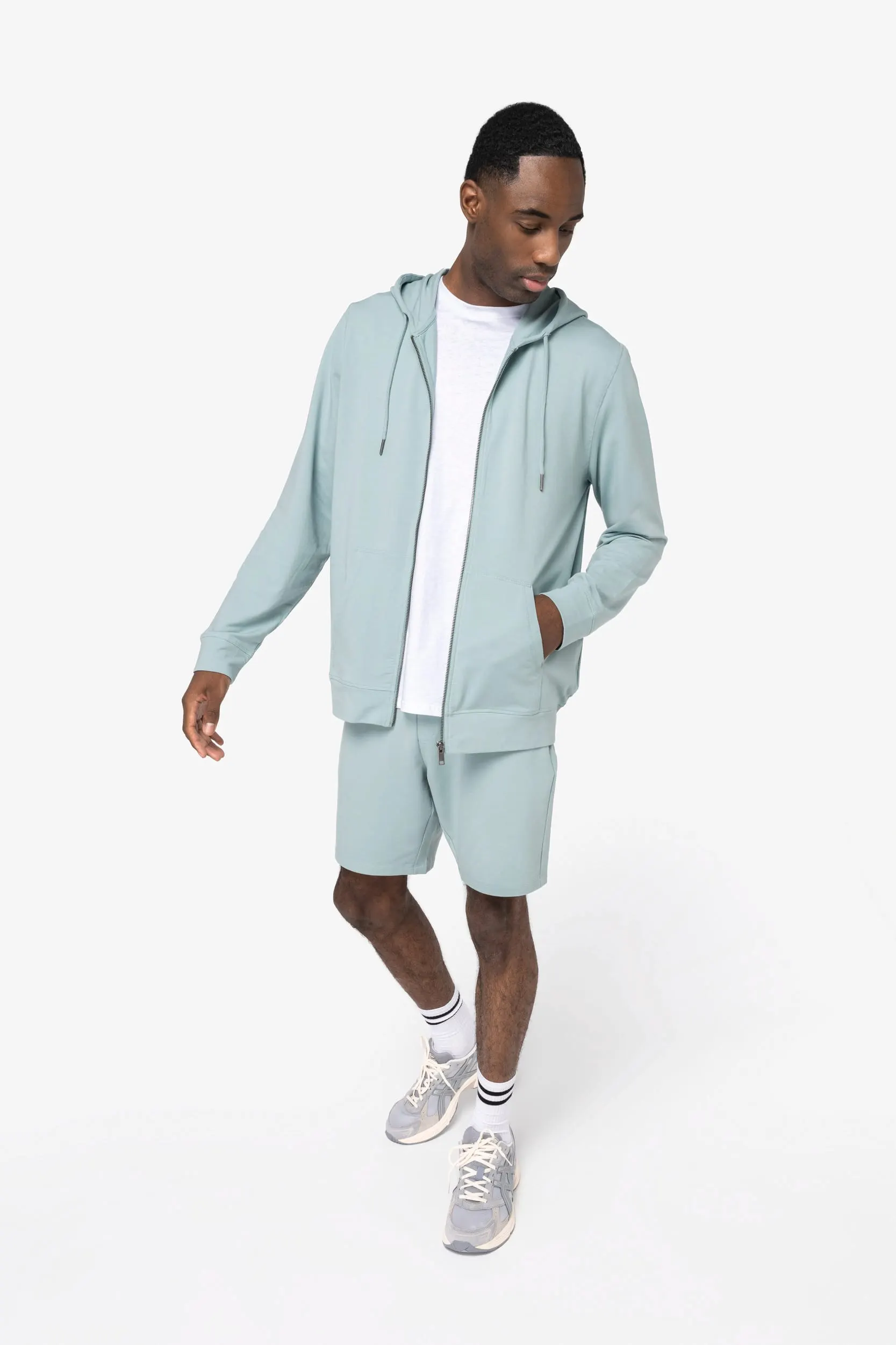Sudadera con capucha y cremallera hombre