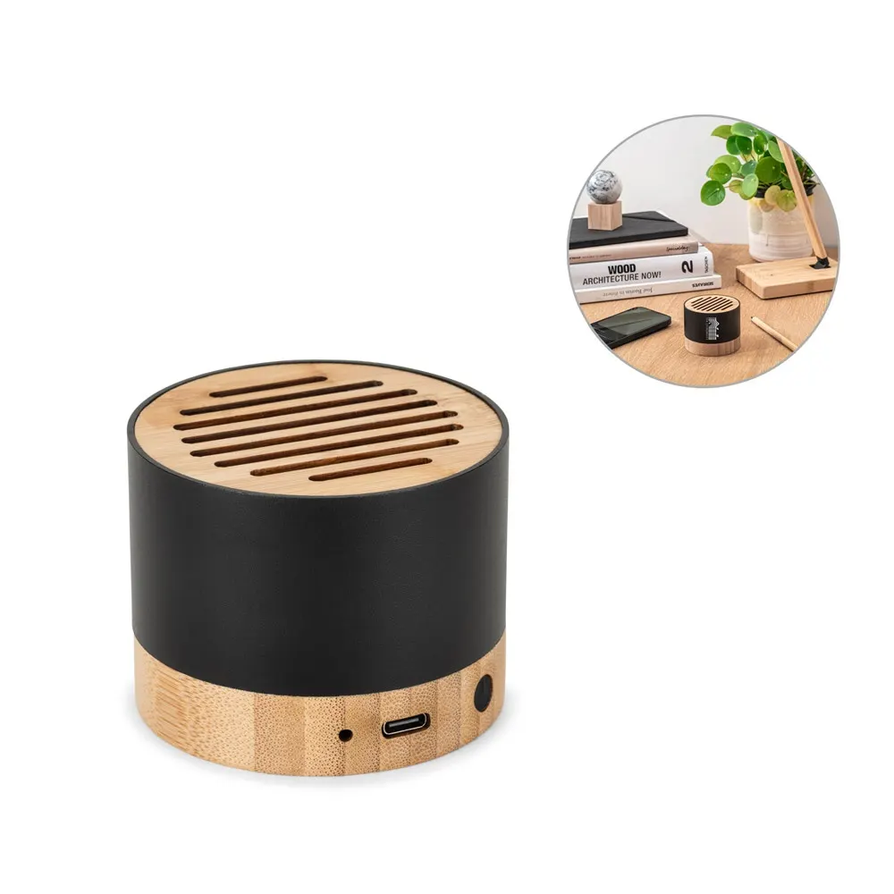 FERDINAND. Altavoz portátil fabricado en aluminio reciclado (100% rAL) con 3 horas de duración de batería