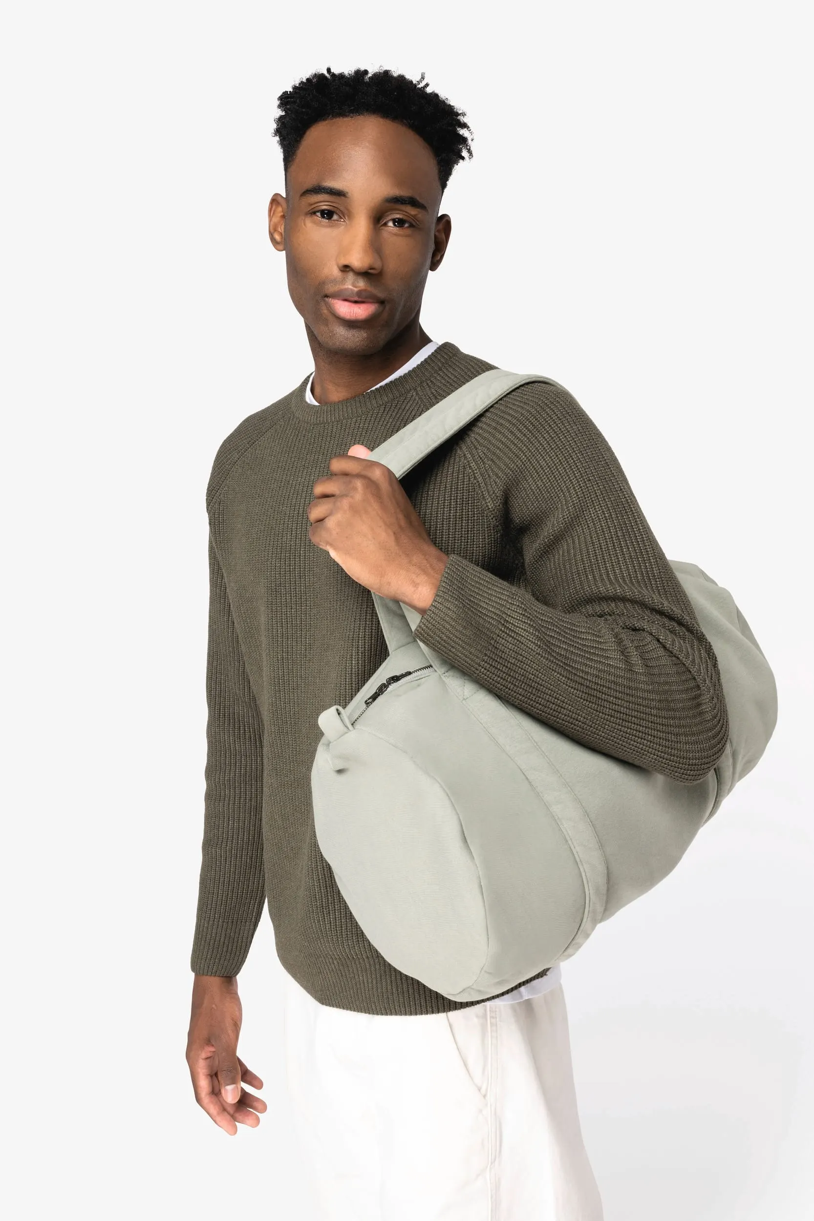Bolsa cilíndrica de felpa