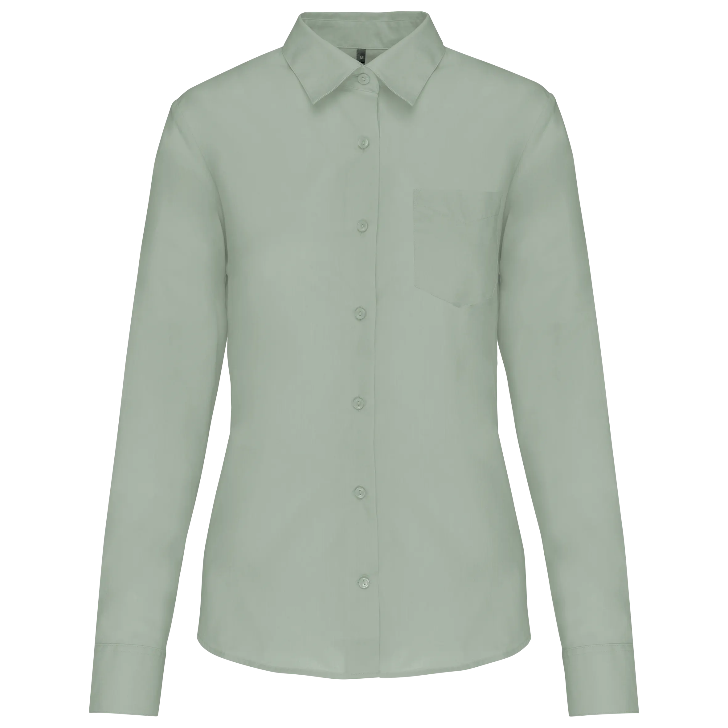 Camisa popelina de polialgodón manga larga mujer