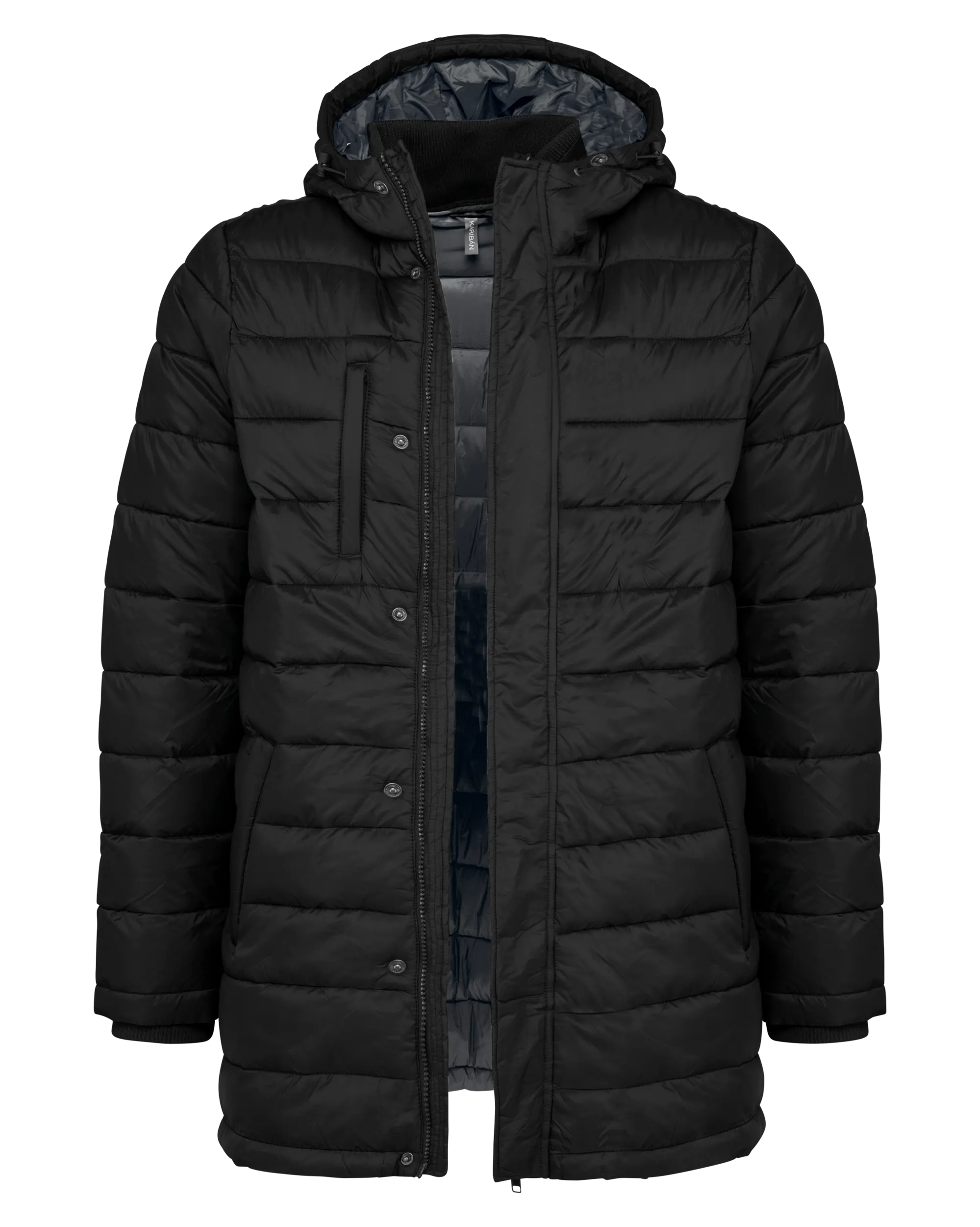 Parka ligera acolchada con capucha para hombre