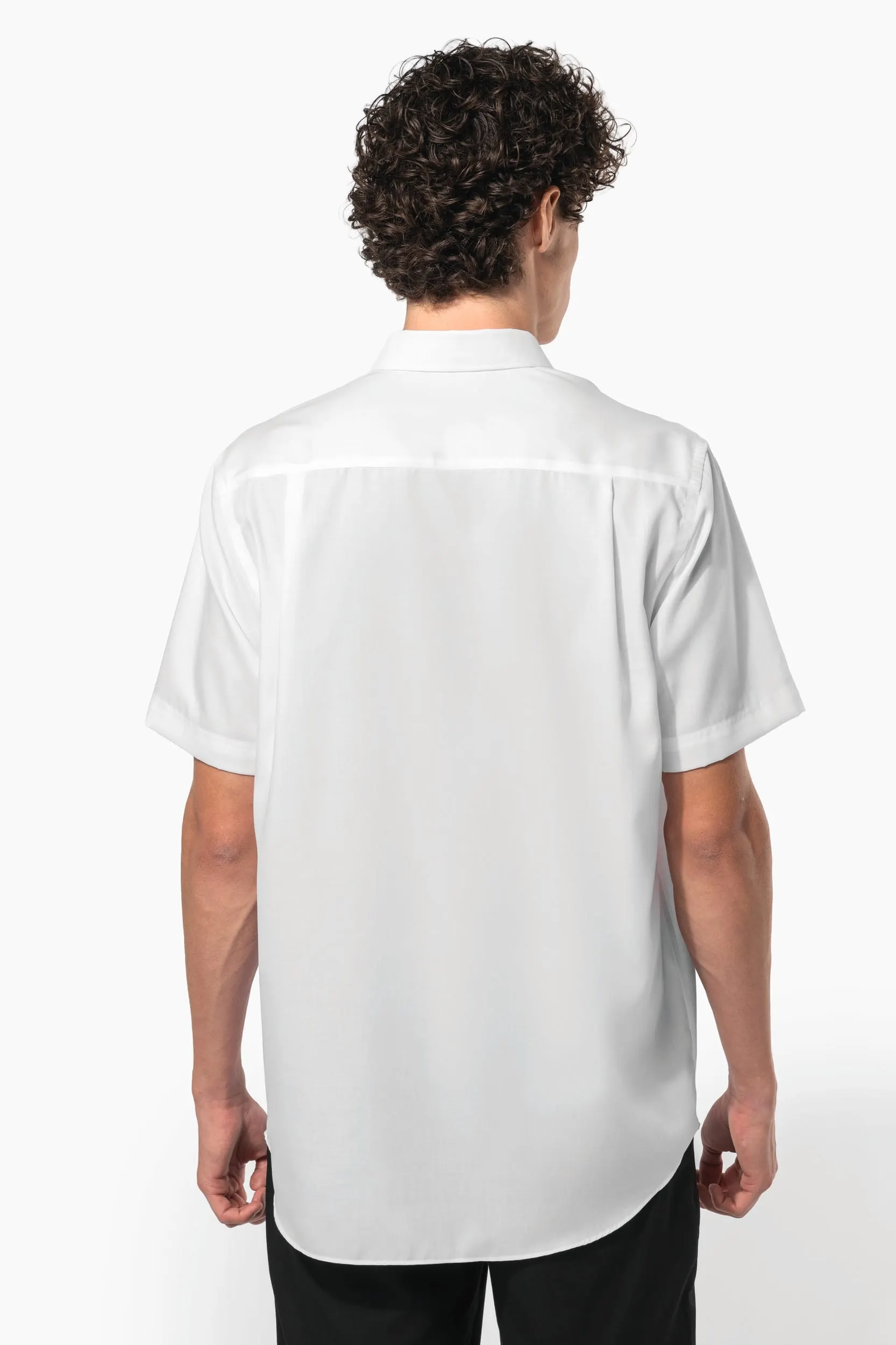 Camisa micro sarga no-plancha manga corta hombre